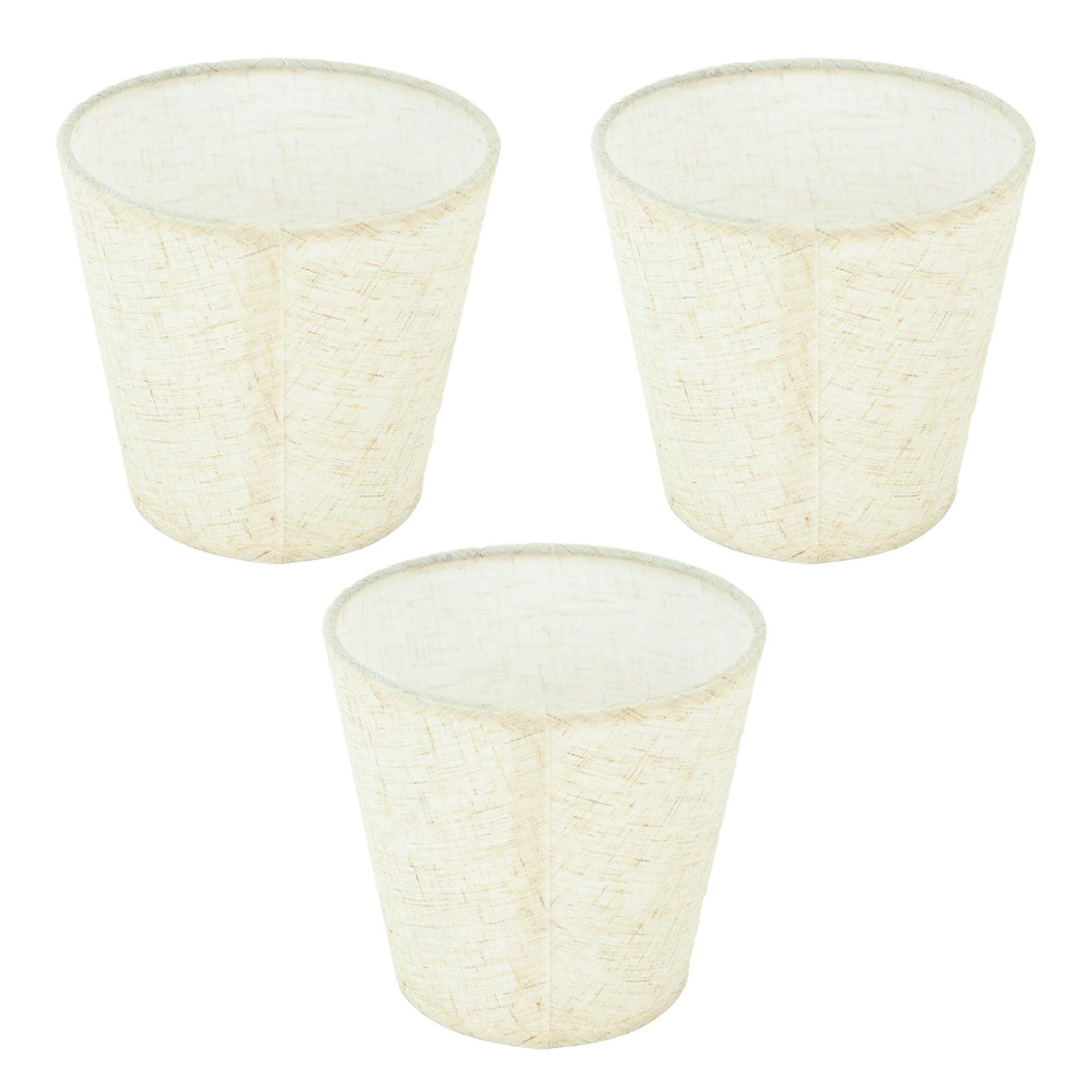 3Pcs Lampshades Hand Crafted Natural Linen Stylish Dustproof Barrel Chandelier Shades For Table Lamps and Floor Light - Image 5