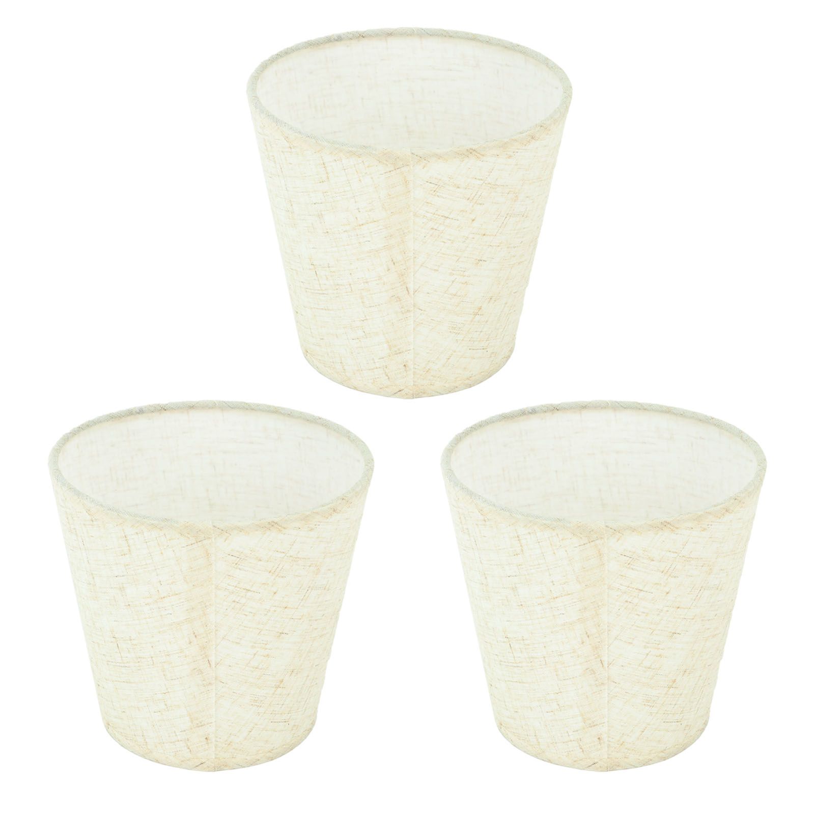 3Pcs Lampshades Hand Crafted Natural Linen Stylish Dustproof Barrel Chandelier Shades For Table Lamps and Floor Light - Image 6
