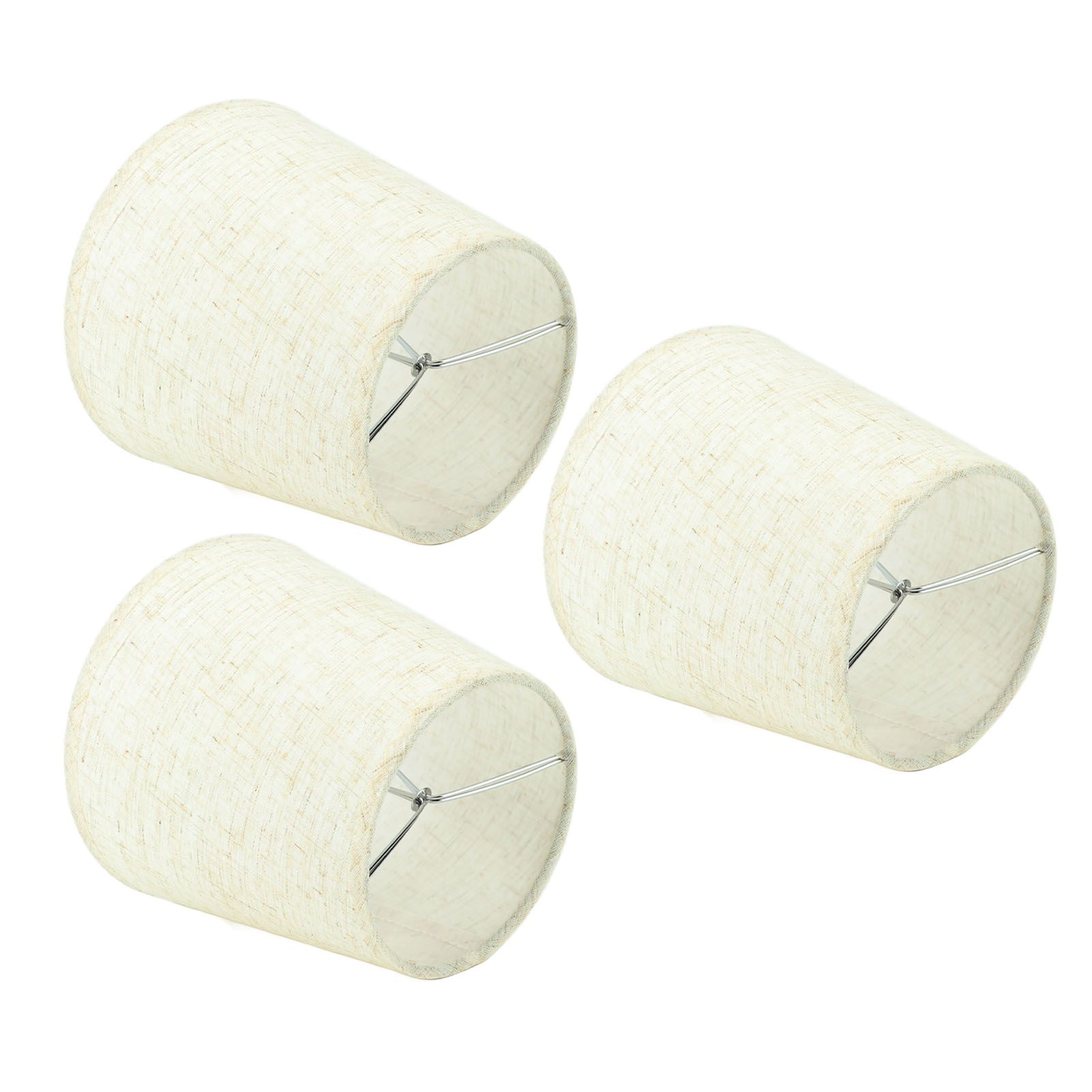 3Pcs Lampshades Hand Crafted Natural Linen Stylish Dustproof Barrel Chandelier Shades For Table Lamps and Floor Light - Image 8
