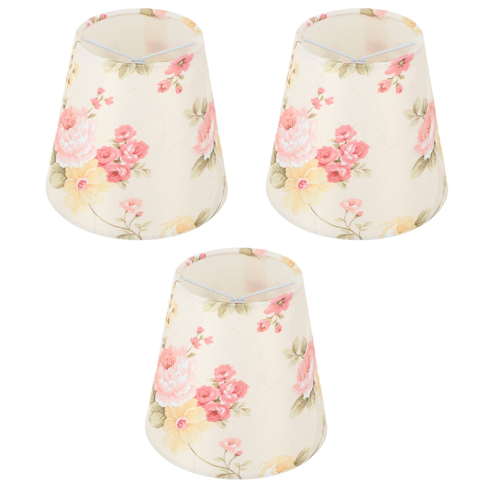 Cloth Lamp Shade Flower Pattern Clip On Bulb Lampshade for Table Lamp Chandelier Floor Lamp - Image 1
