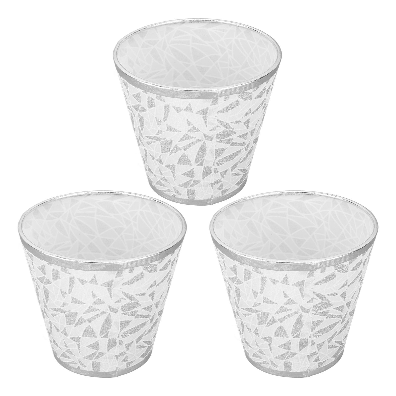 Cloth Lampshade Clip On Design Modern Barrel Fabric Lamp Shades for E14 Bulb Chandelier Wall Lamp 3pcs Silver - Image 4