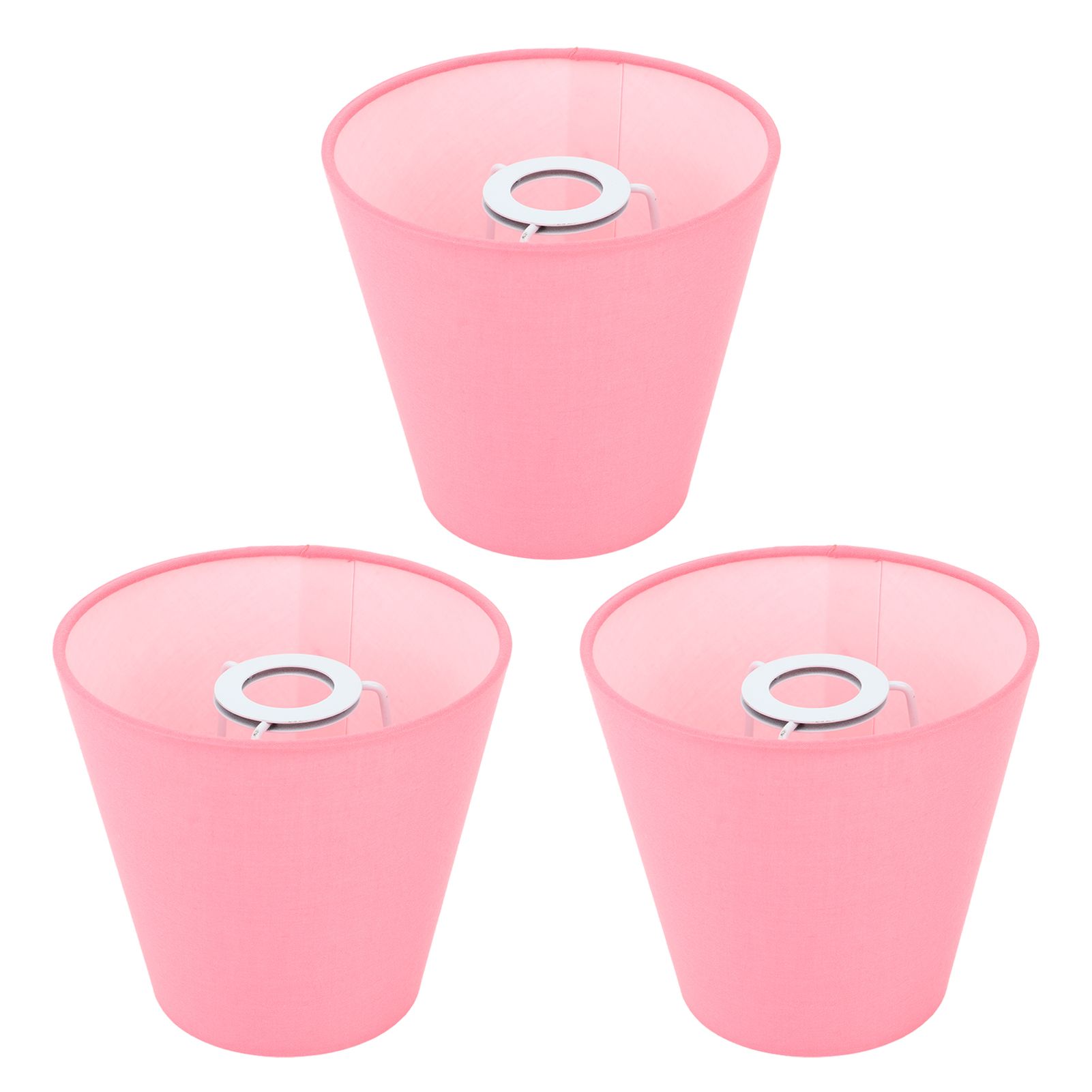 3pcs Cloth Fabric Lampshade Innovative E14 Intervention Type Modern Fabric Lampshade Dust Cover for Bedroom Bedside Pink - Image 2