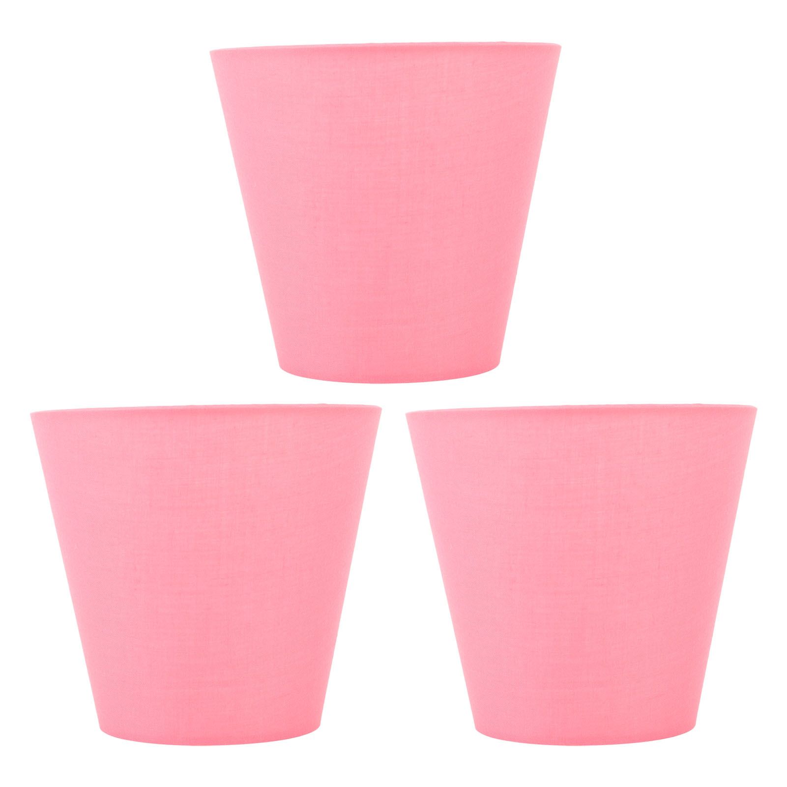 3pcs Cloth Fabric Lampshade Innovative E14 Intervention Type Modern Fabric Lampshade Dust Cover for Bedroom Bedside Pink - Image 3