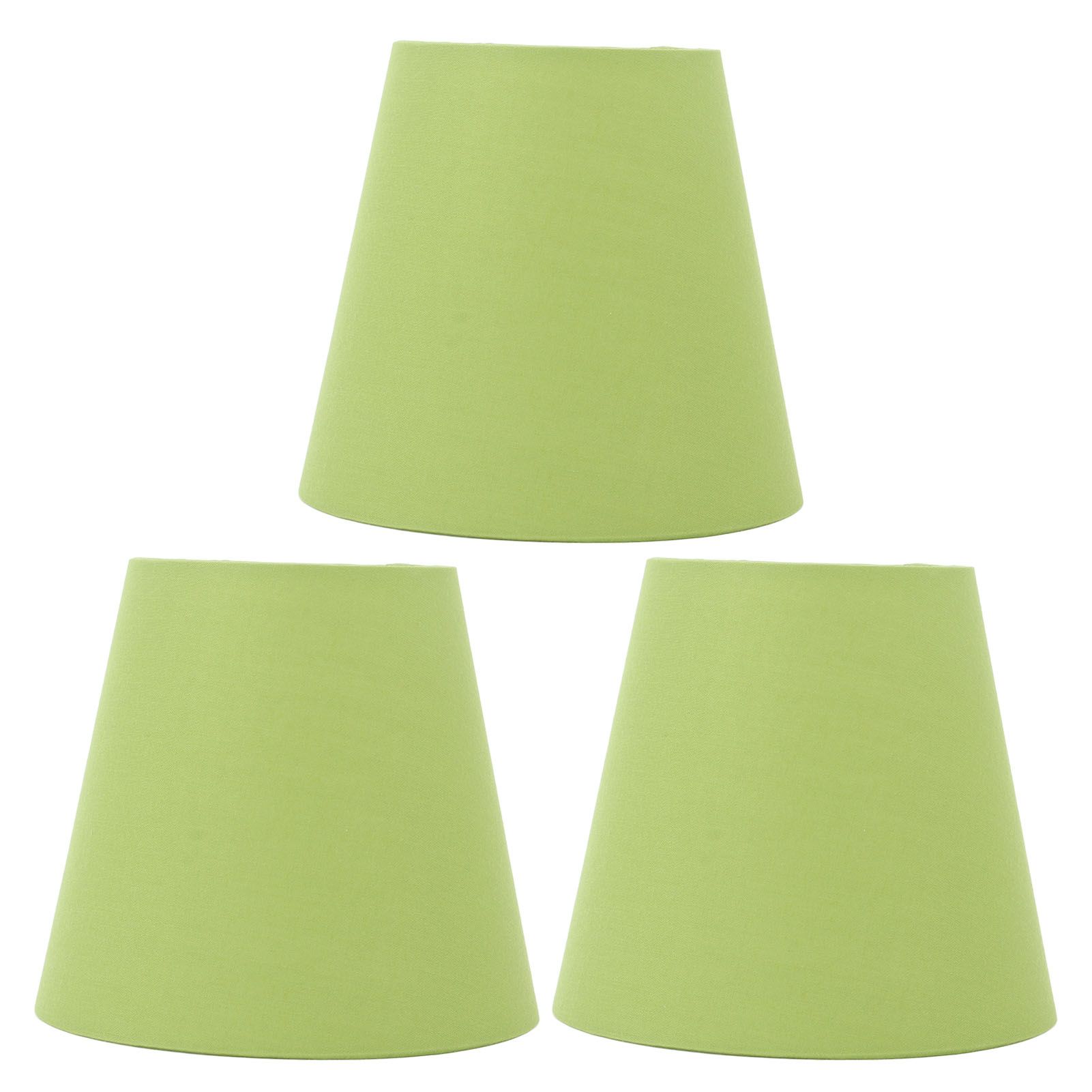 3pcs Cloth Fabric Lampshade Innovative E14 Intervention Type Modern Fabric Lampshade Dust Cover for Bedroom Bedside Pea Green - Image 1