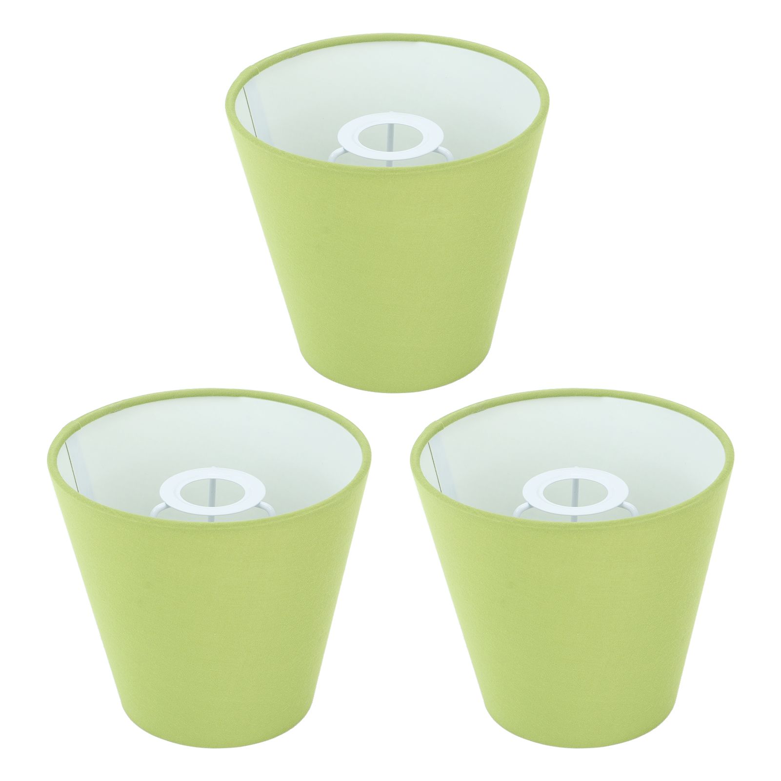 3pcs Cloth Fabric Lampshade Innovative E14 Intervention Type Modern Fabric Lampshade Dust Cover for Bedroom Bedside Pea Green - Image 2