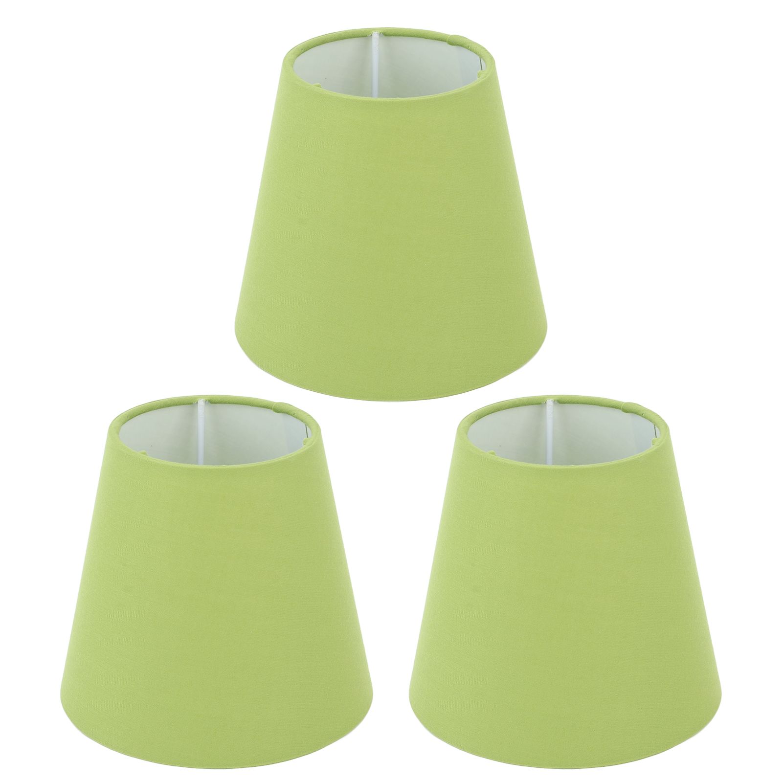 3pcs Cloth Fabric Lampshade Innovative E14 Intervention Type Modern Fabric Lampshade Dust Cover for Bedroom Bedside Pea Green - Image 4