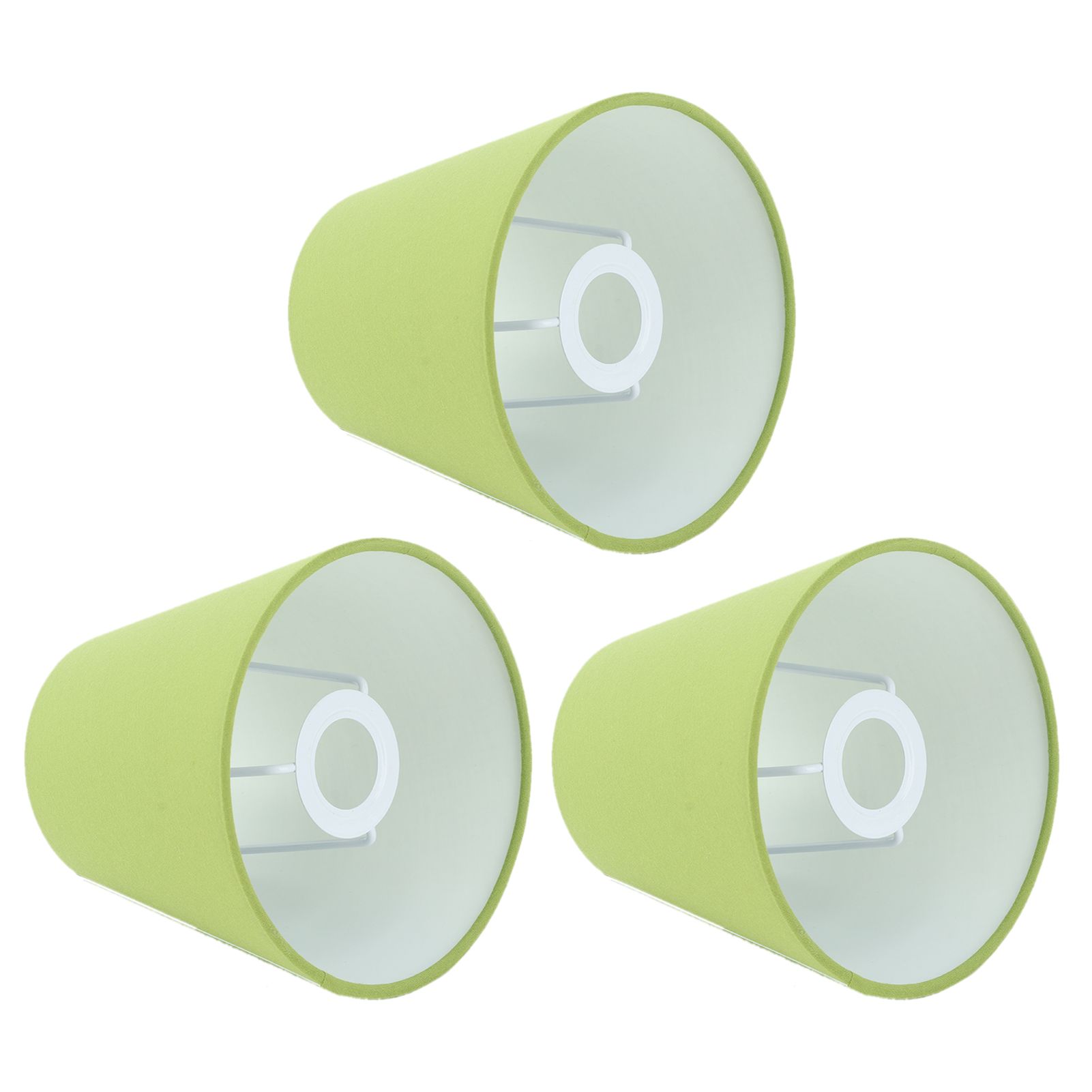 3pcs Cloth Fabric Lampshade Innovative E14 Intervention Type Modern Fabric Lampshade Dust Cover for Bedroom Bedside Pea Green - Image 7