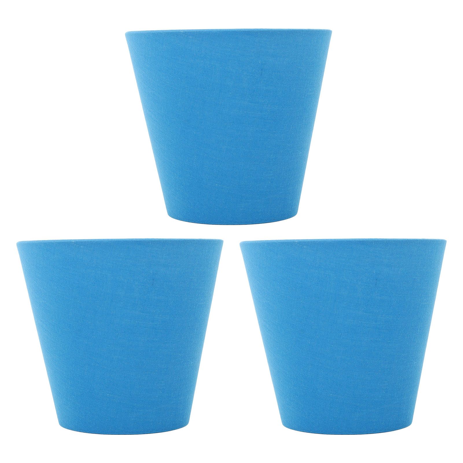 3pcs Cloth Fabric Lampshade Innovative E14 Intervention Type Modern Fabric Lampshade Dust Cover for Bedroom Bedside Retro Blue - Image 2