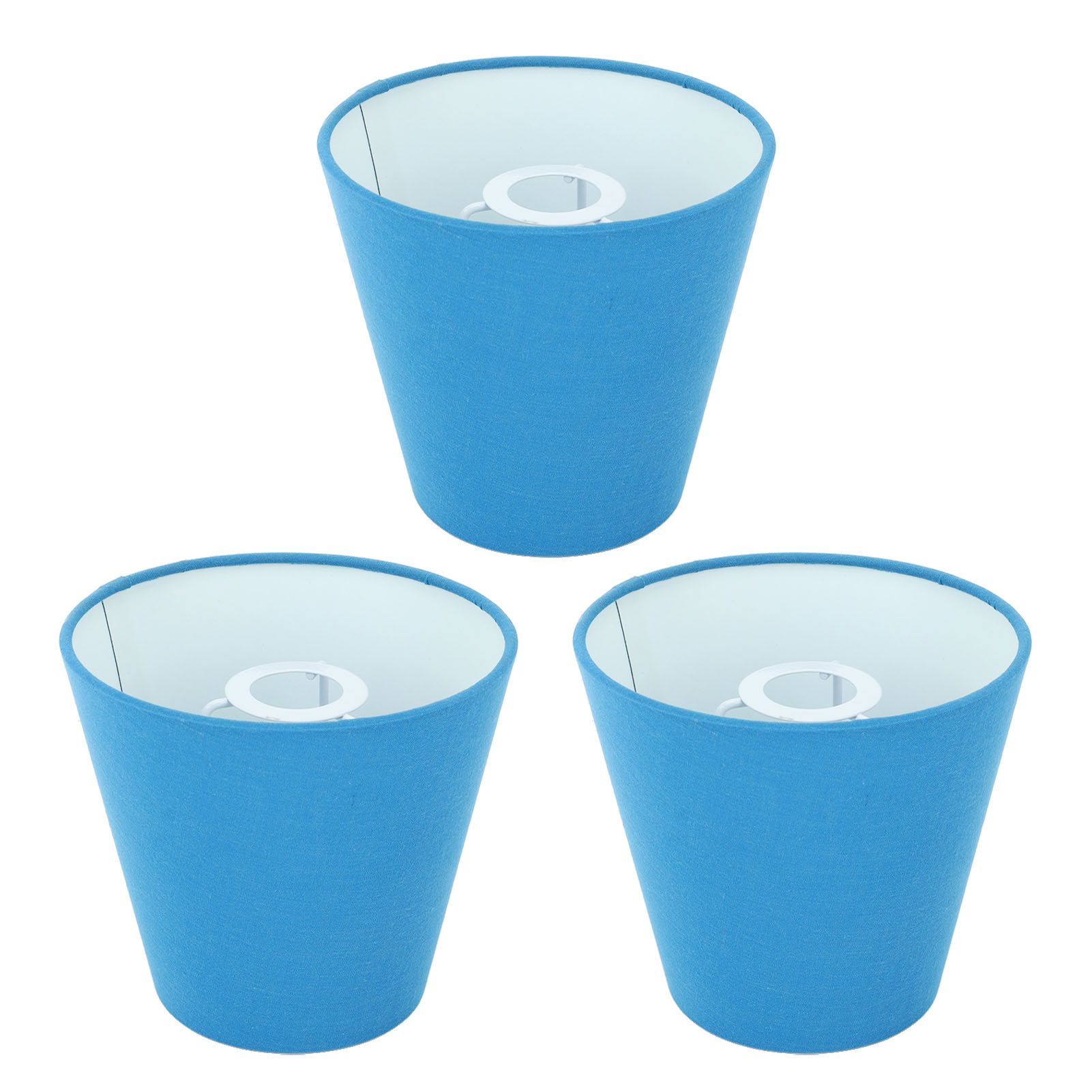 3pcs Cloth Fabric Lampshade Innovative E14 Intervention Type Modern Fabric Lampshade Dust Cover for Bedroom Bedside Retro Blue - Image 4