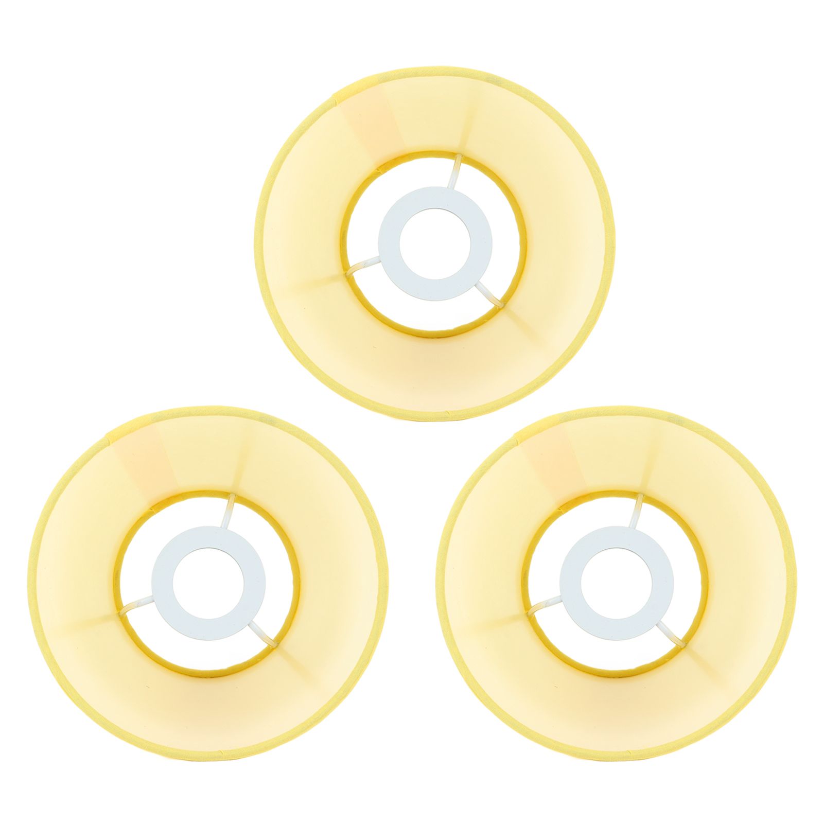 3pcs Cloth Fabric Lampshade Innovative E14 Intervention Type Modern Fabric Lampshade Dust Cover for Bedroom Bedside Yellow - Image 5