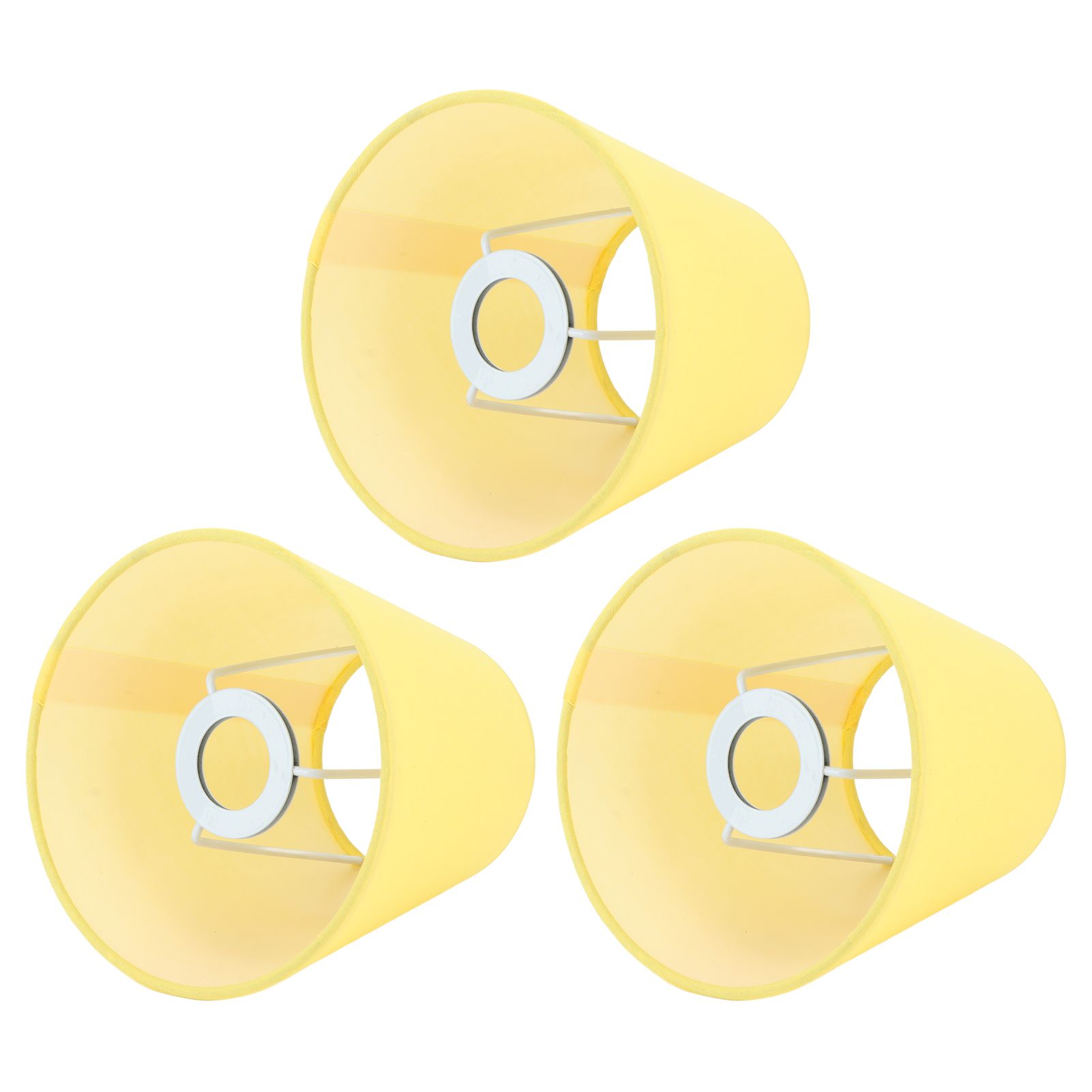 3pcs Cloth Fabric Lampshade Innovative E14 Intervention Type Modern Fabric Lampshade Dust Cover for Bedroom Bedside Yellow - Image 8