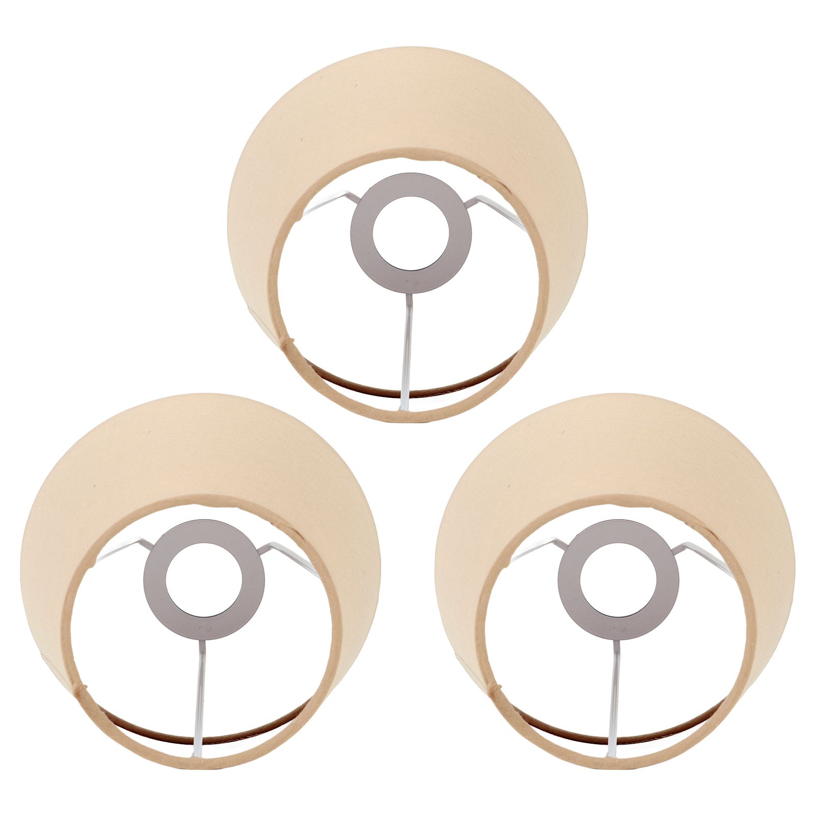 3pcs Cloth Fabric Lampshade Innovative E14 Intervention Type Modern Fabric Lampshade Dust Cover for Bedroom Bedside Khaki - Image 4
