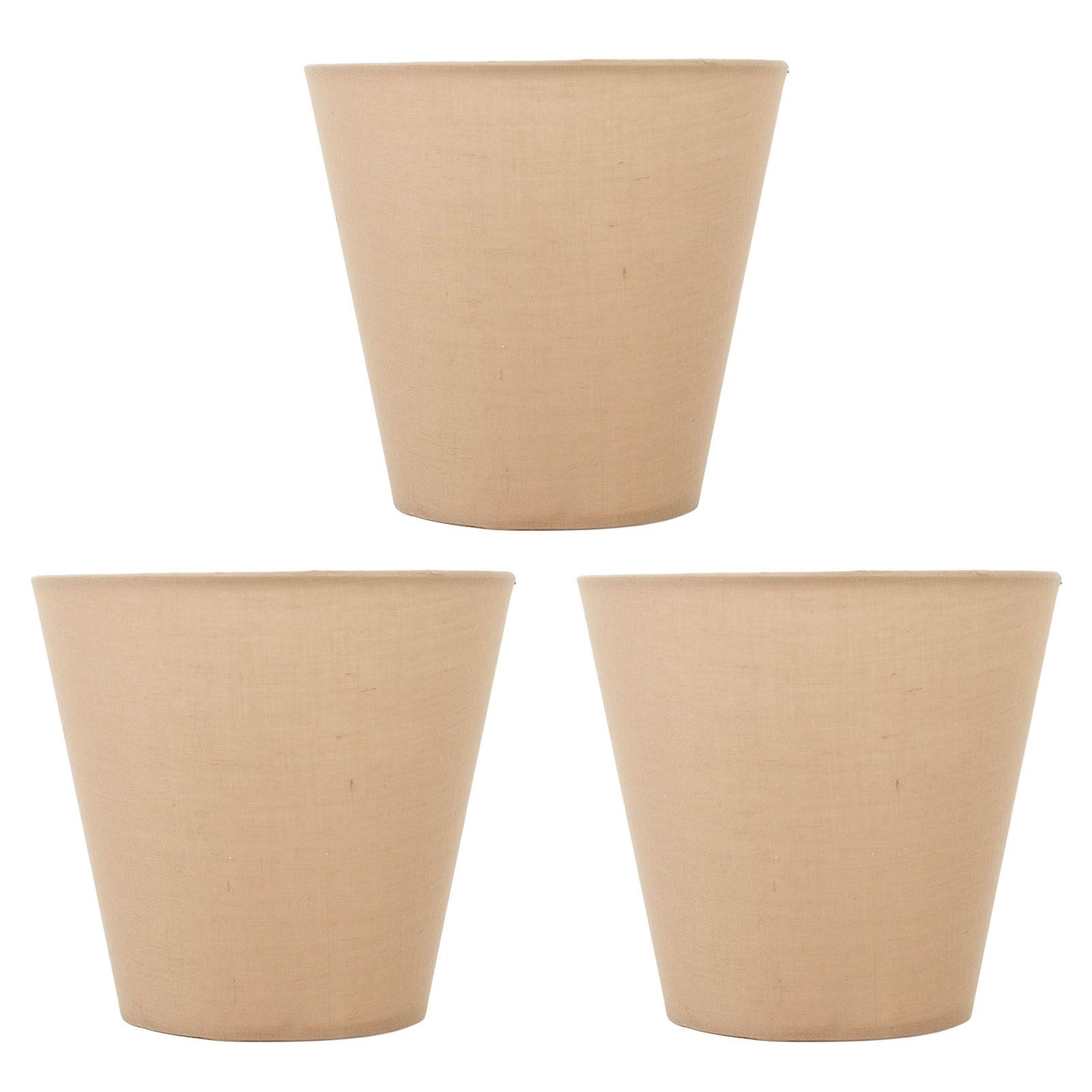 3pcs Cloth Fabric Lampshade Innovative E14 Intervention Type Modern Fabric Lampshade Dust Cover for Bedroom Bedside Khaki - Image 6