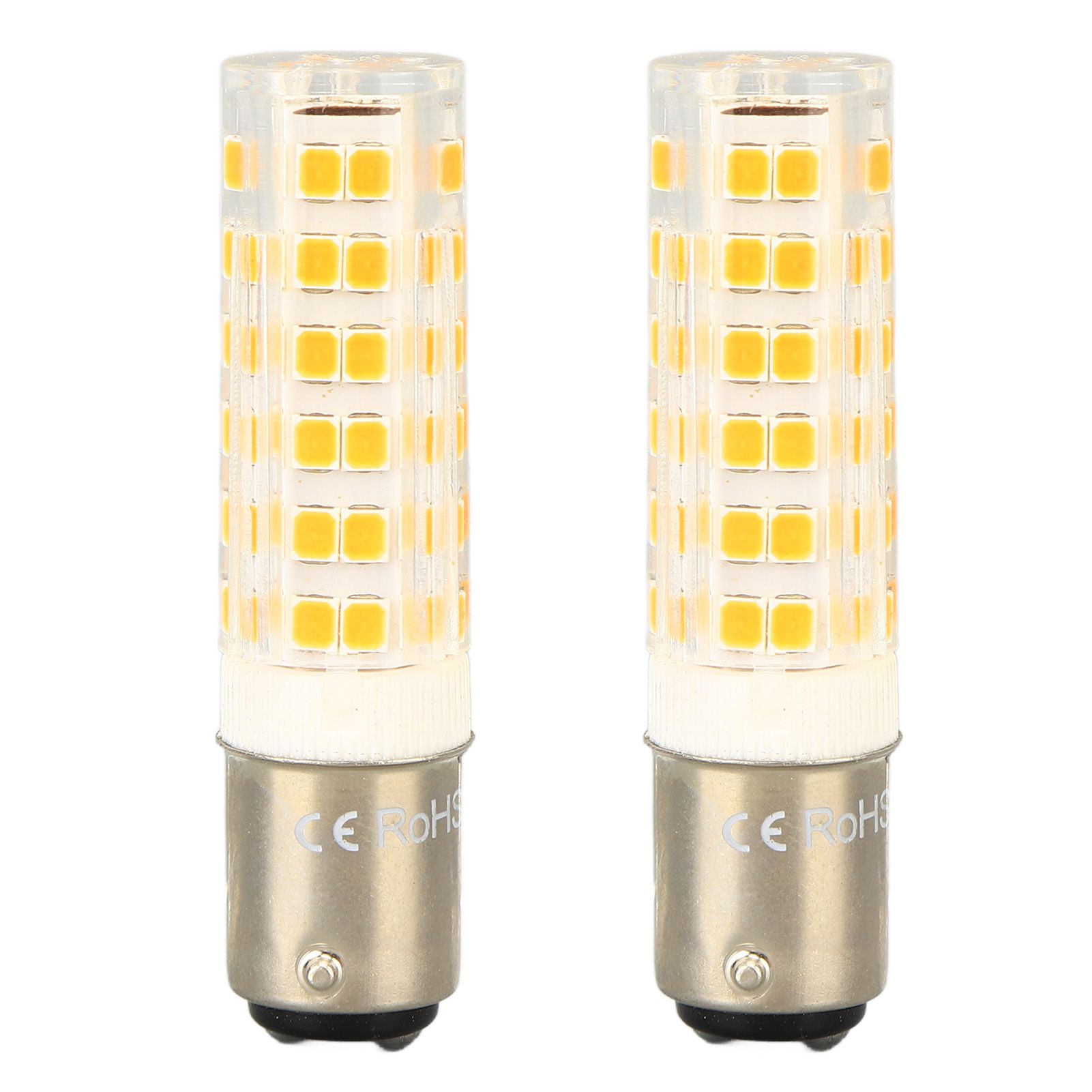 2pcs BA15D Led Bulbs Dimmable 6W Double Contact DC Bayonet Base 540LM 76 LED Warm Light 60W Halogen Bulbs Equivalent 100‑130V - Image 1