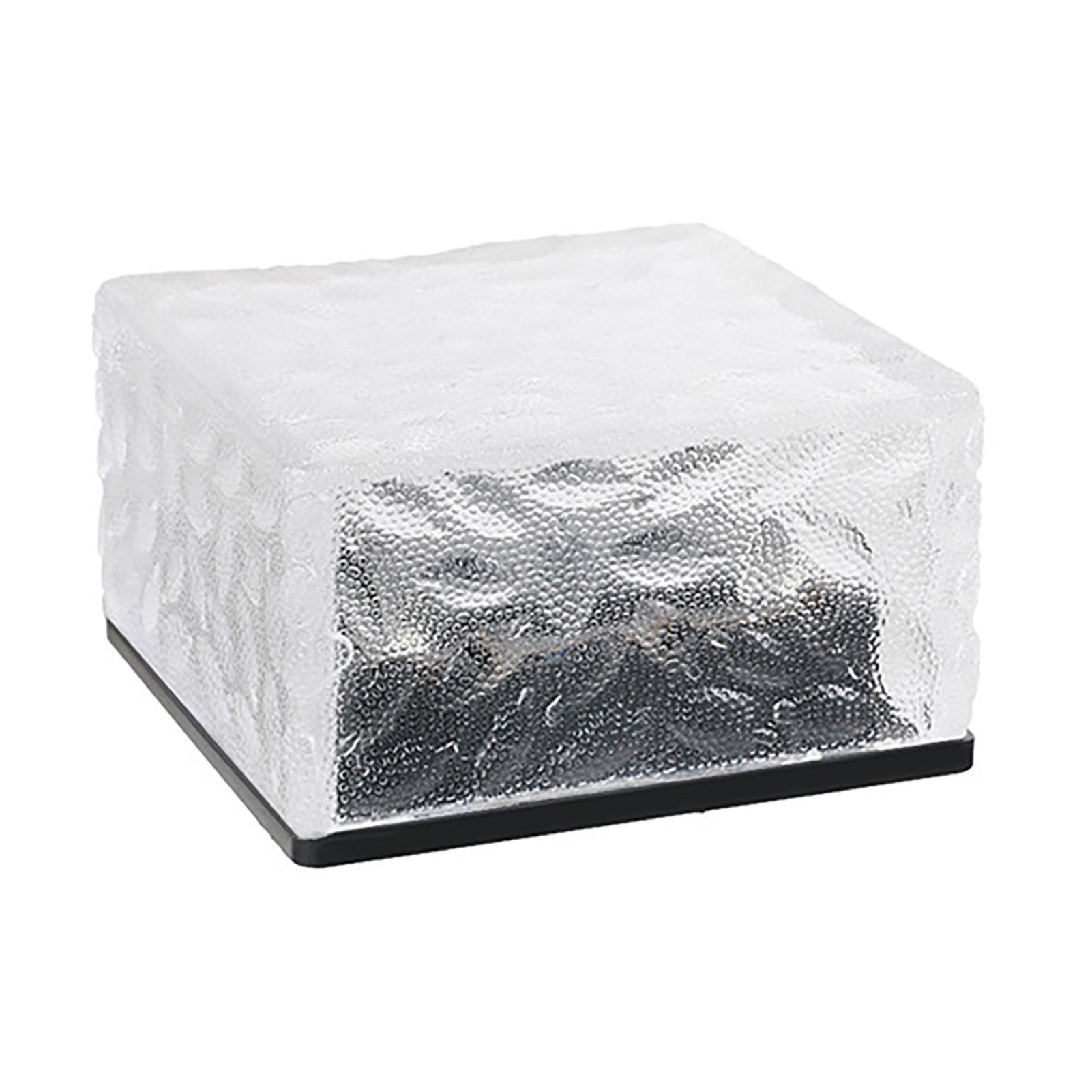 Solar Glass Brick Light ABS LED Waterproof In Ground Buried Ice Brick Landscape Lamp for Outdoor Yard Garden Lawn Blue Light - Image 3