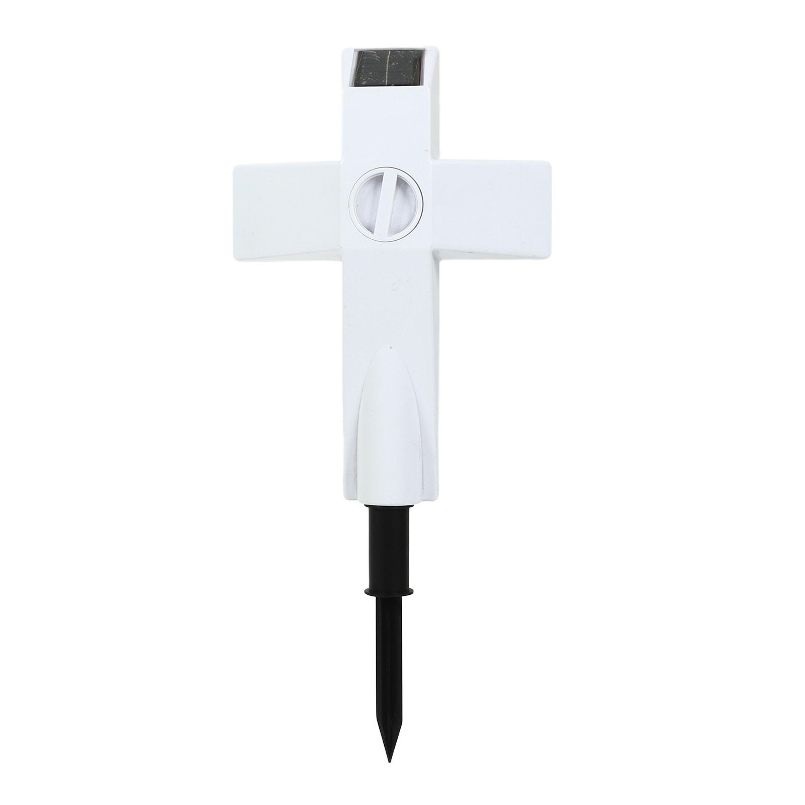 Solar Powered LED Cross Lights Graveside Memorial Headstone Stake Garden Grave Marker for Grave Decorations - Image 2