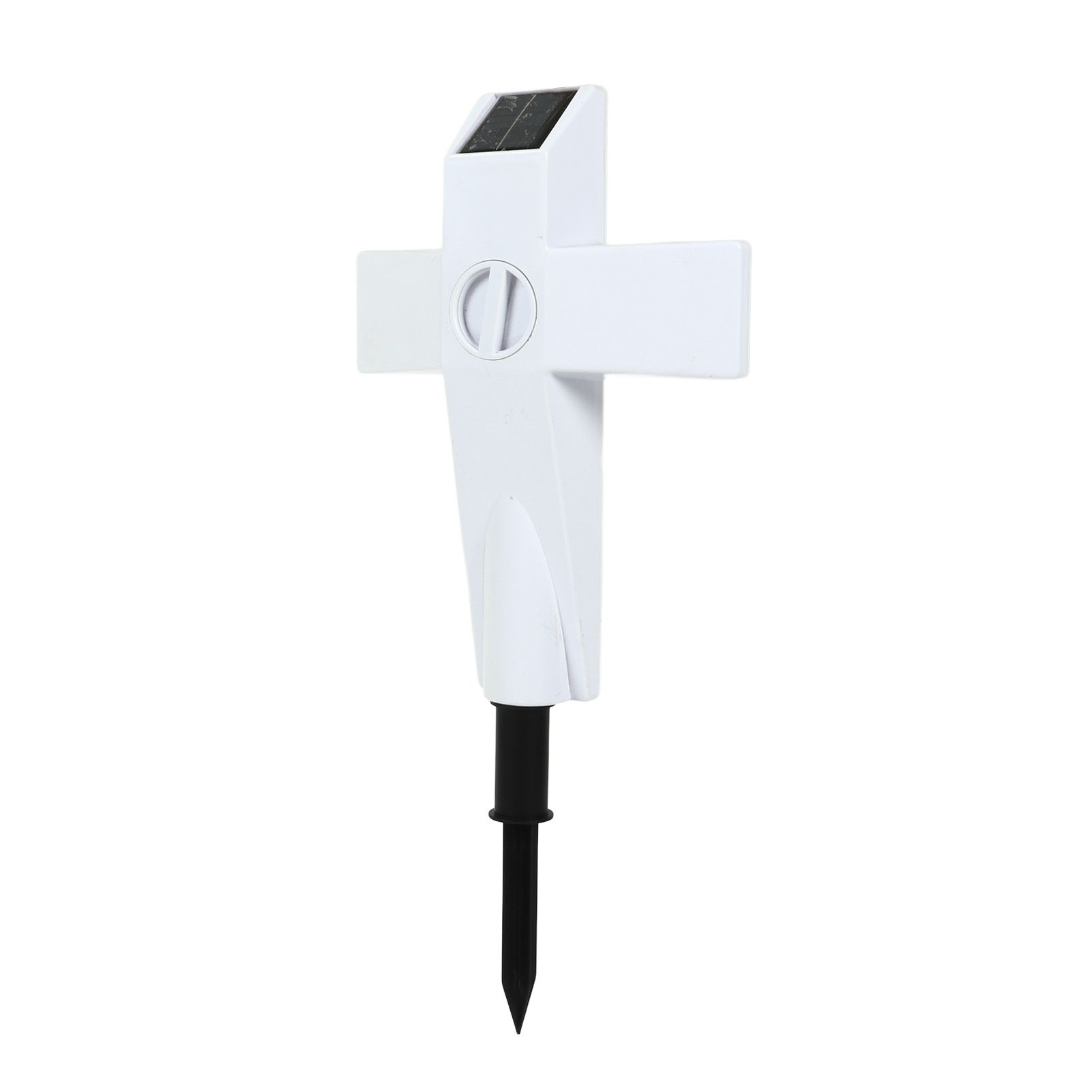 Solar Powered LED Cross Lights Graveside Memorial Headstone Stake Garden Grave Marker for Grave Decorations - Image 3