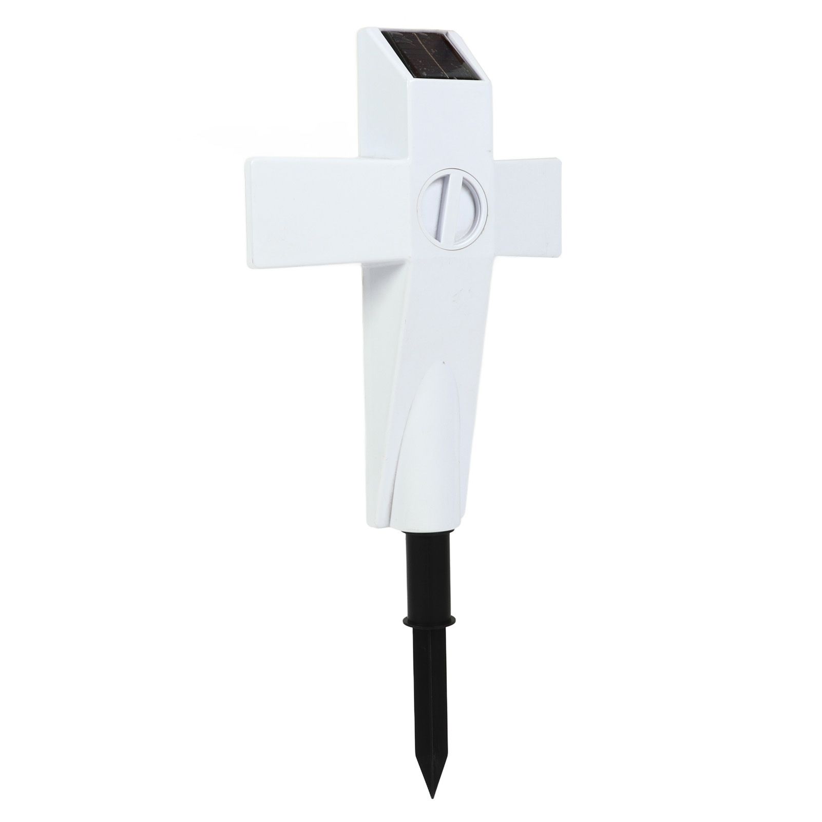 Solar Powered LED Cross Lights Graveside Memorial Headstone Stake Garden Grave Marker for Grave Decorations - Image 4