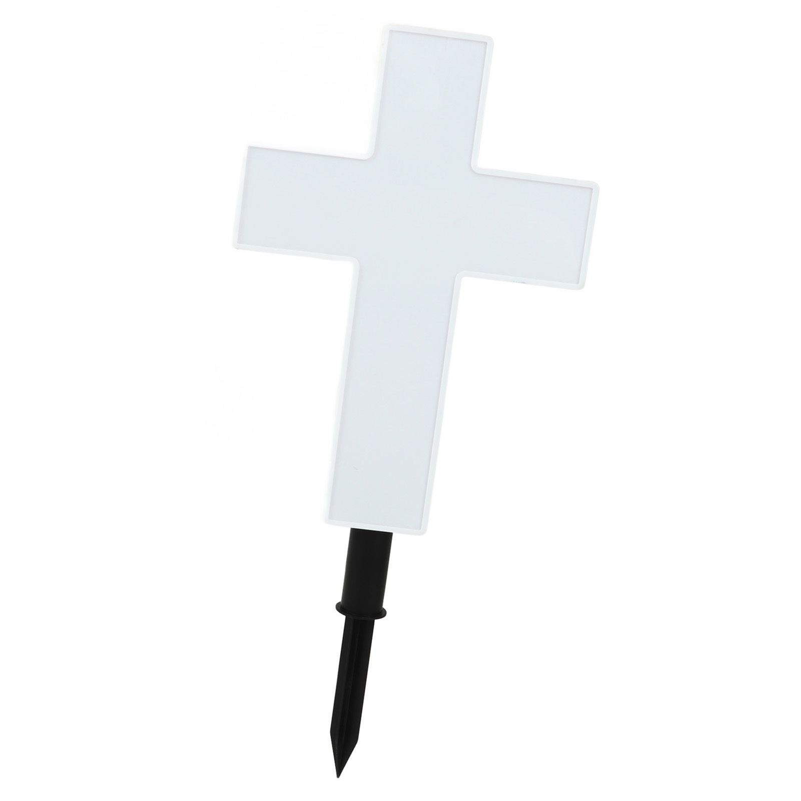 Solar Powered LED Cross Lights Graveside Memorial Headstone Stake Garden Grave Marker for Grave Decorations - Image 6