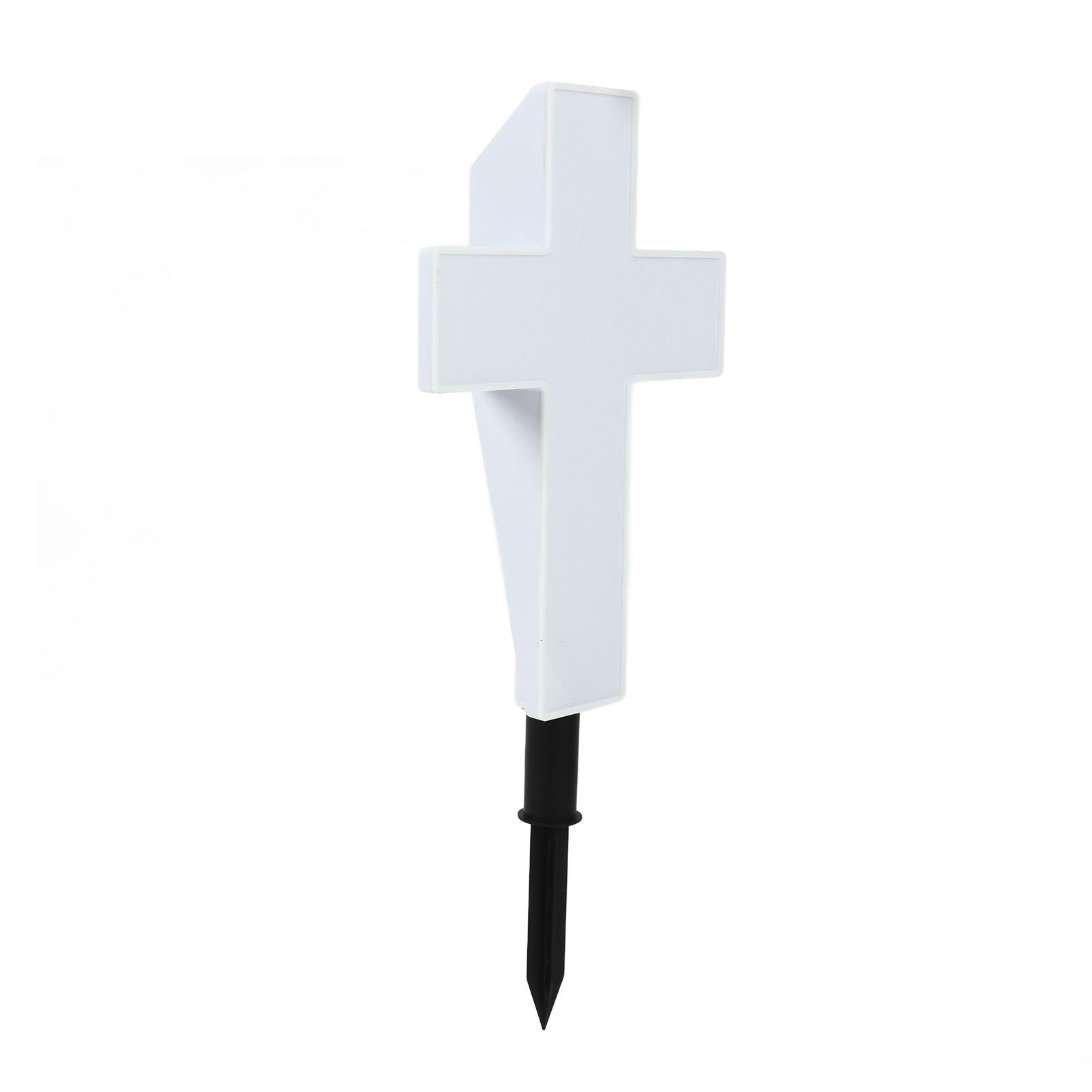 Solar Powered LED Cross Lights Graveside Memorial Headstone Stake Garden Grave Marker for Grave Decorations - Image 7