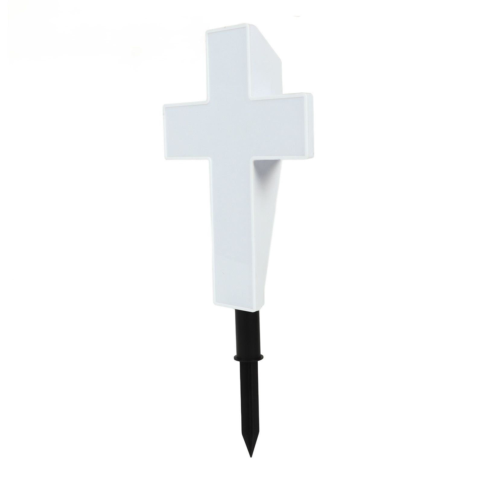 Solar Powered LED Cross Lights Graveside Memorial Headstone Stake Garden Grave Marker for Grave Decorations - Image 8