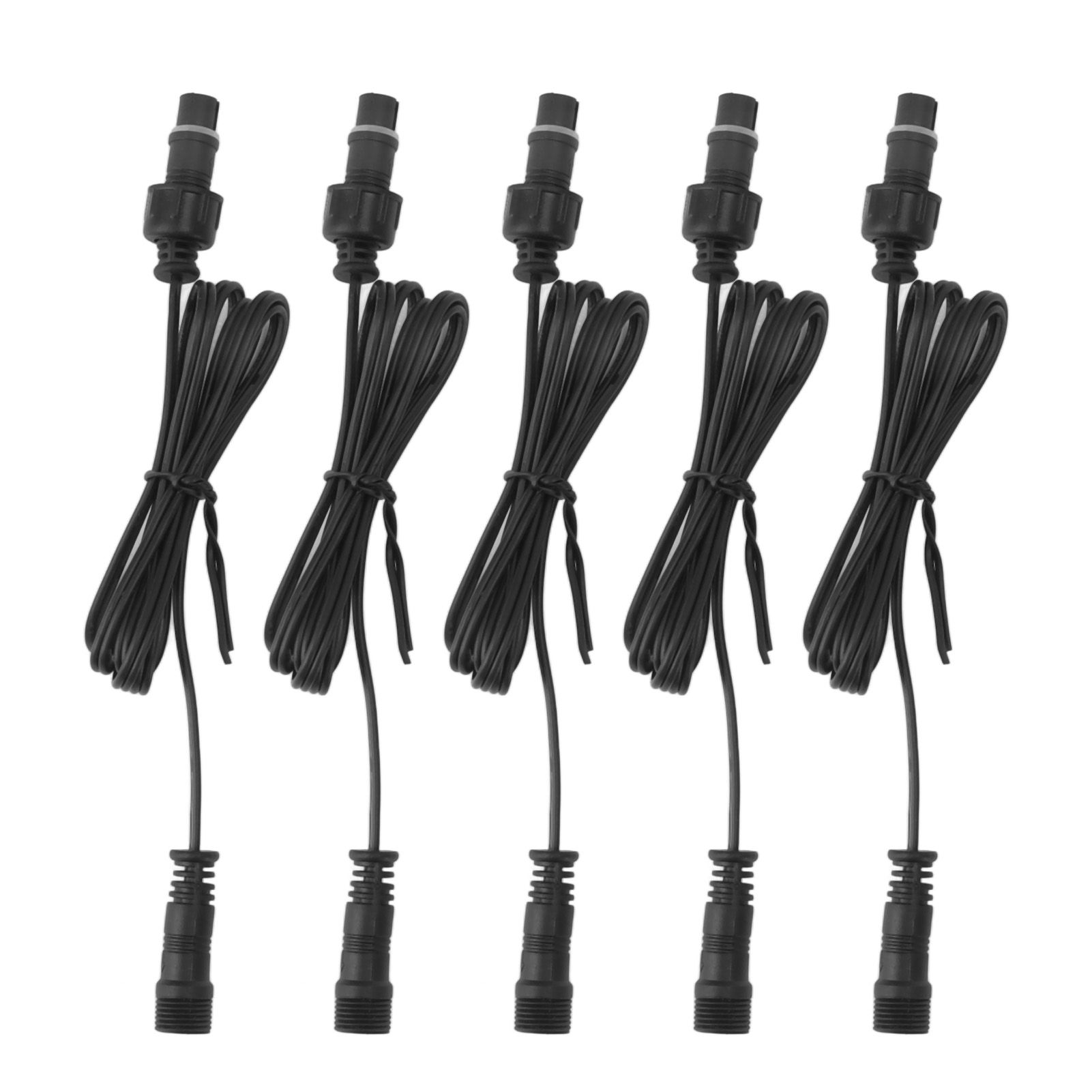 5 Pcs 3.3ft Deck Light Extension Cable 2 Pin IP67 Waterproof Extension Cord Male Female Connector for Outdoor - Image 1