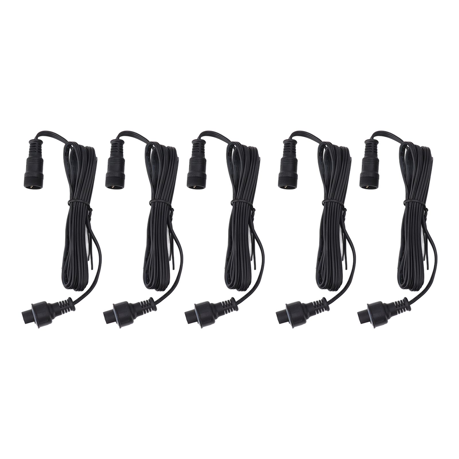 5pcs 4.9ft Deck Light Extension Cable IP67 Waterproof Extension Cord with Male and Female 3Pin Connectors for Outdoor - Image 1