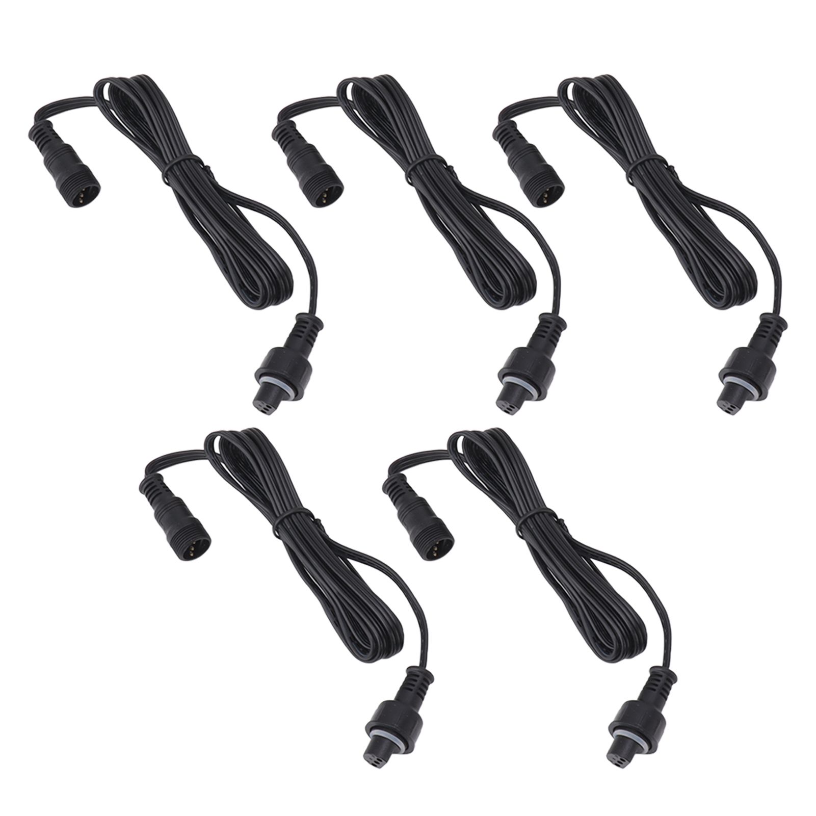5pcs 4.9ft Deck Light Extension Cable IP67 Waterproof Extension Cord with Male and Female 3Pin Connectors for Outdoor - Image 6