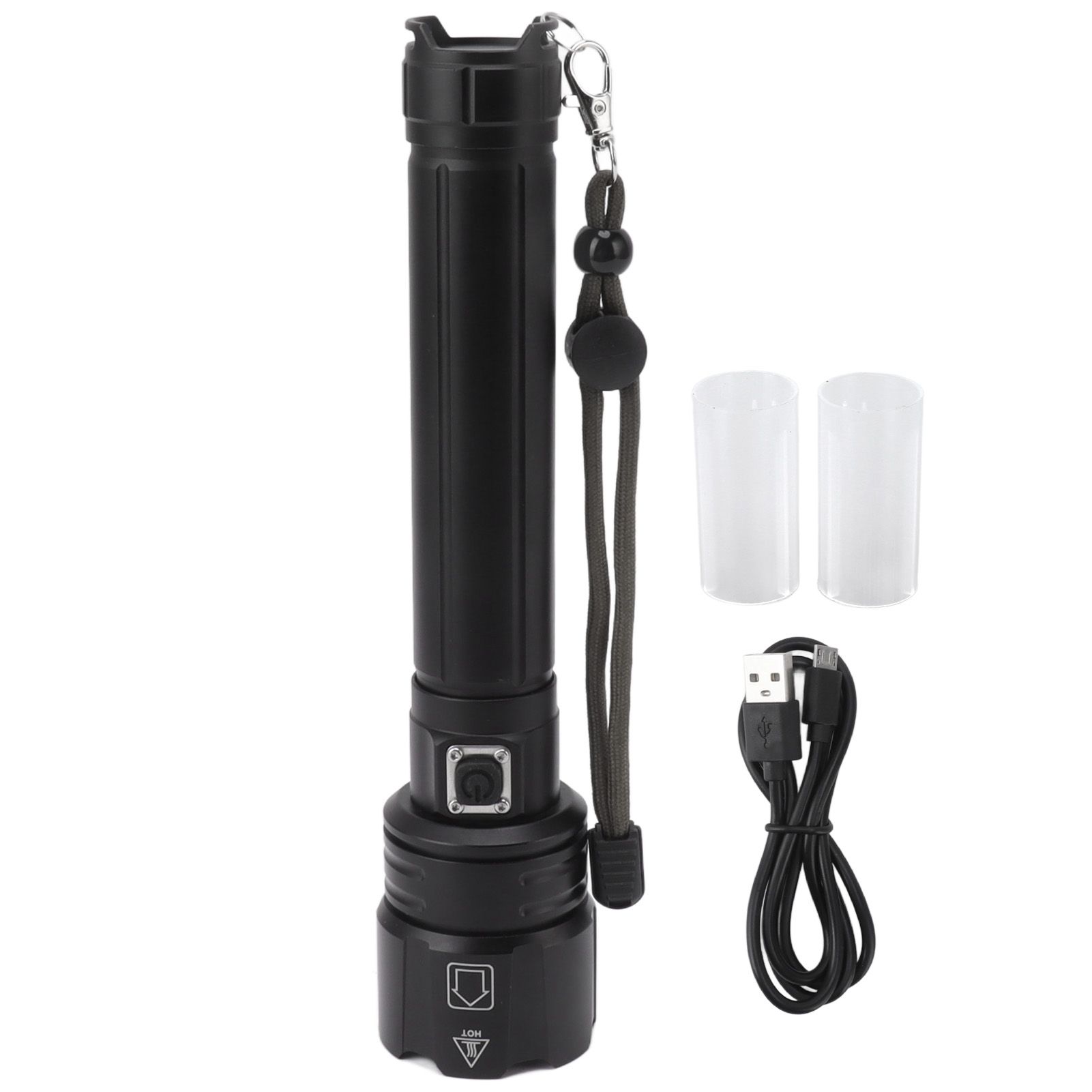 10000LM LED Flashlight USB Rechargeable Portable Adjustable Brightness Waterproof Zoom Flashlight For Hiking Camping Climbing - Image 1