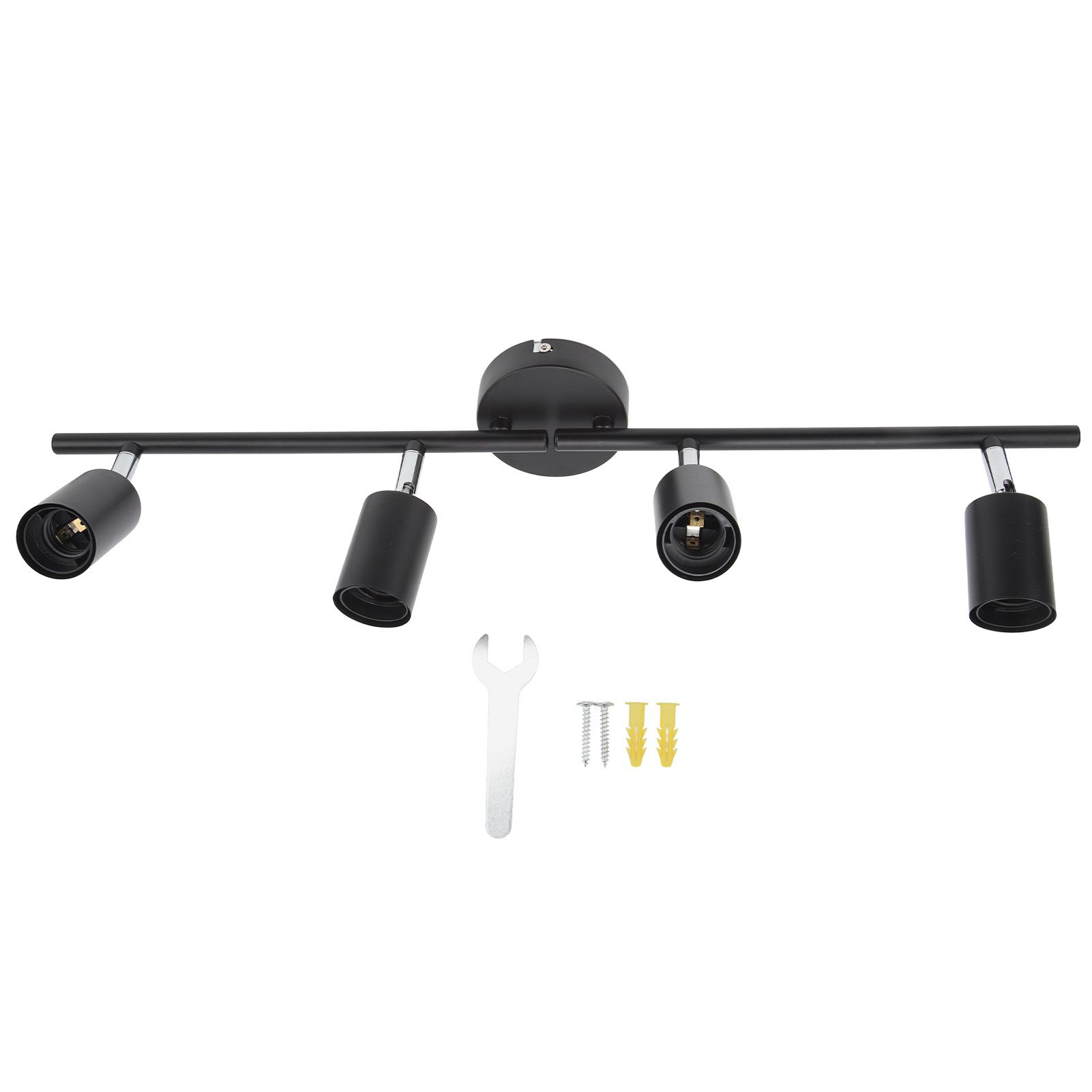Tracking Lights Ceiling LED 4 60W Adjustable Angle Foldable Matte Black 4 Light Tracking Lighting for Bedroom Hotel 85‑265V - Image 1