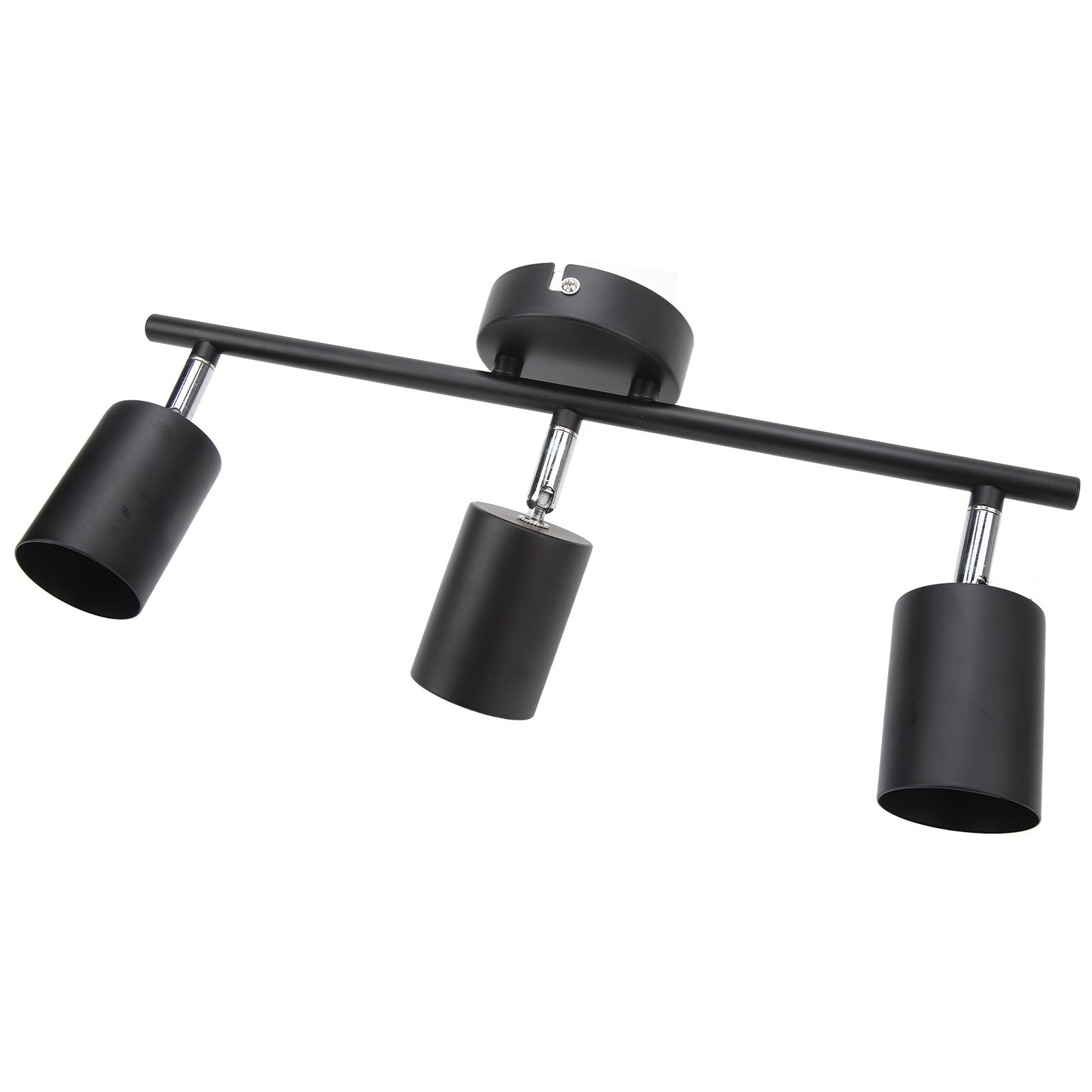 LED Track Light Kit 3 Heads 15.9in Arm 90 Degrees Rotatable Matte Black 3 Light Track Lighting Kit for GU10 Bulb 85‑265V - Image 2