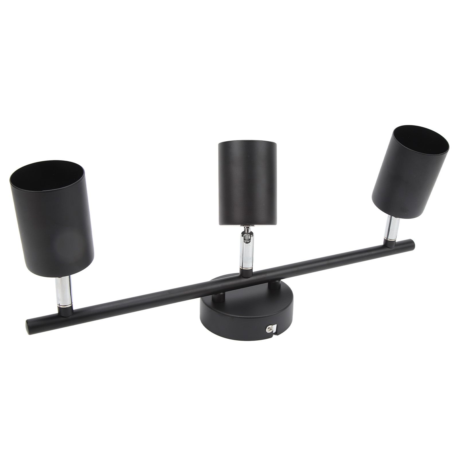 LED Track Light Kit 3 Heads 15.9in Arm 90 Degrees Rotatable Matte Black 3 Light Track Lighting Kit for GU10 Bulb 85‑265V - Image 4