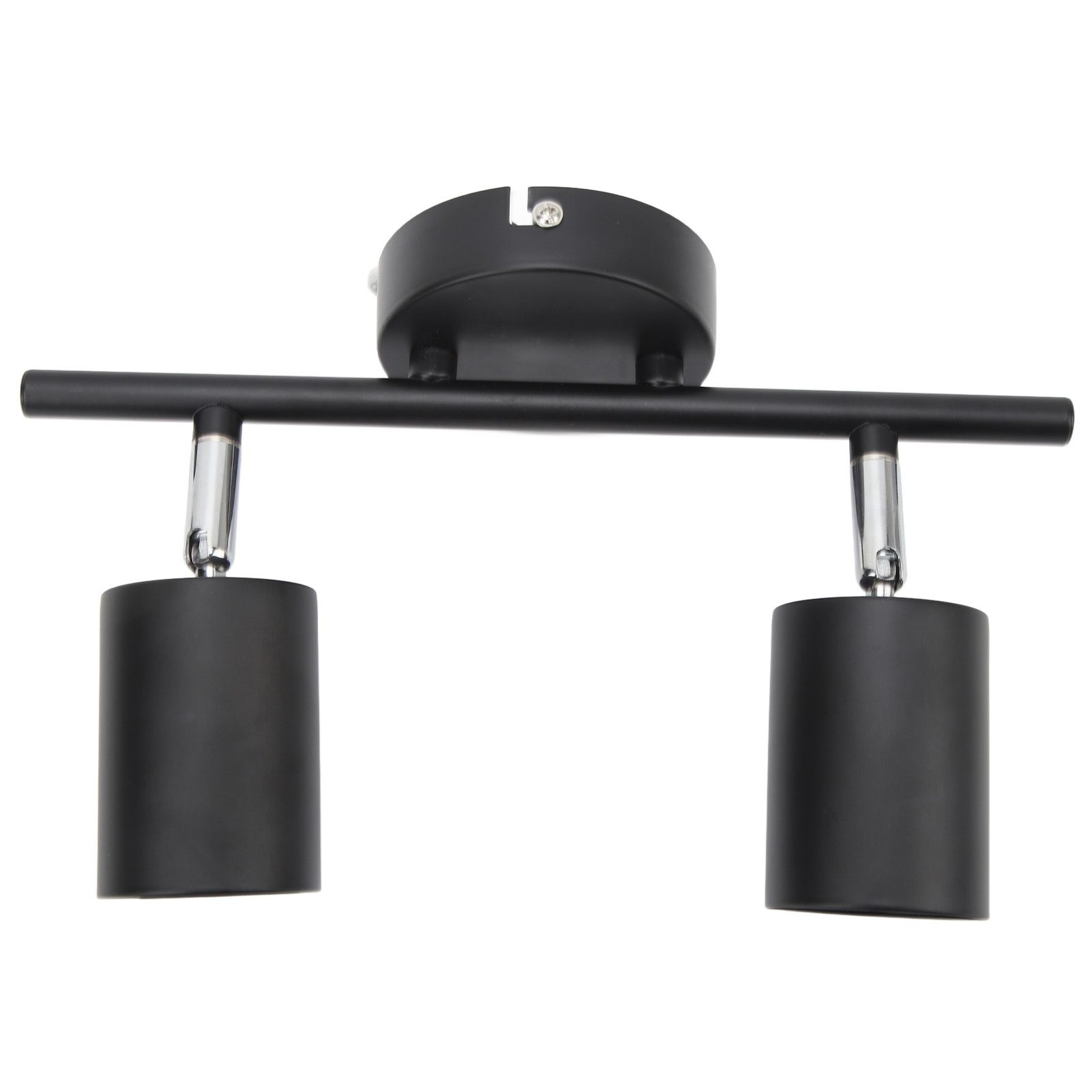 LED Track Light Kit 2 Heads 10.8in Track 90 Degrees Rotatable 2 Light Track Lighting Kit for GU10 Bulb Ceiling - Image 4