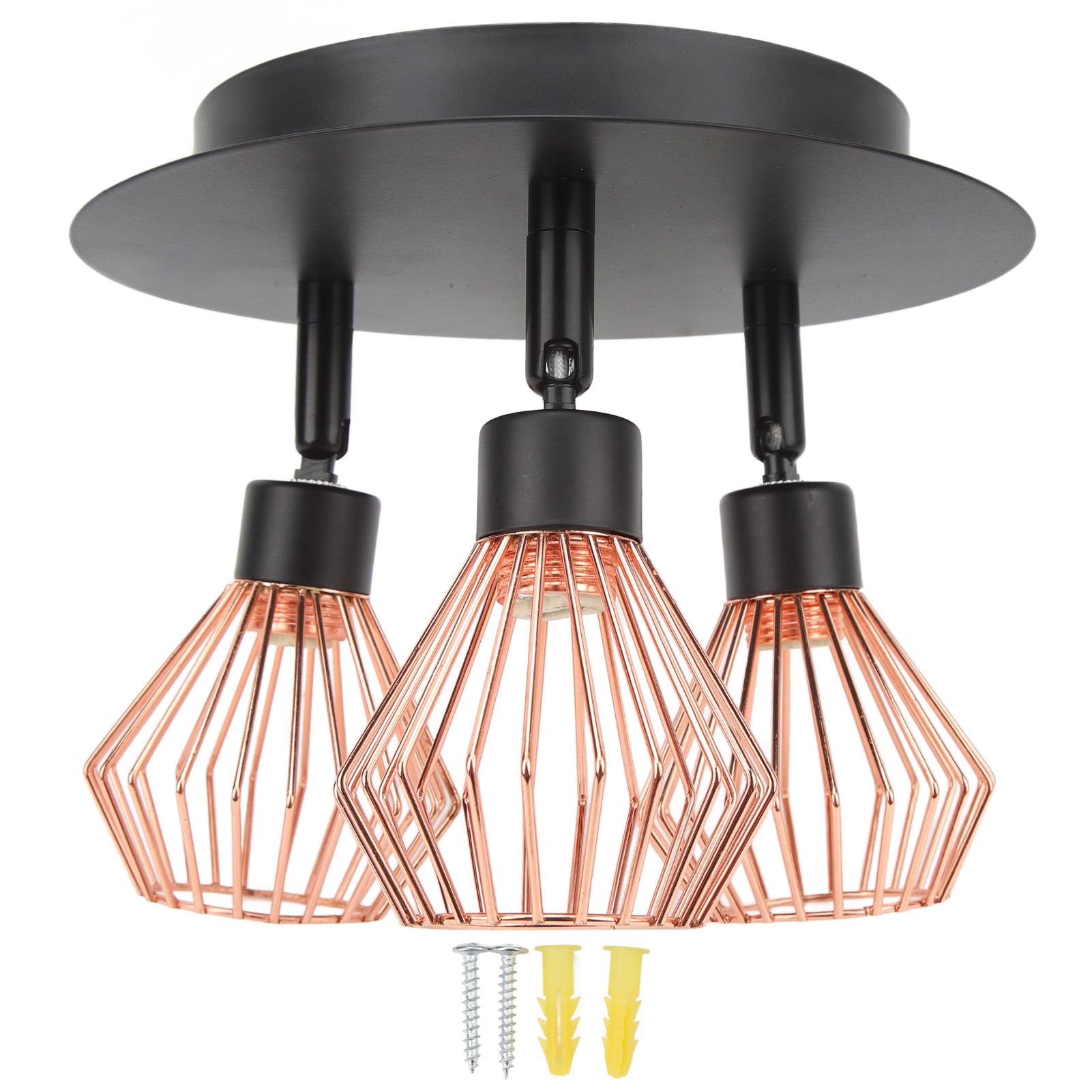 3 Light Fixtures Ceiling Mount Matte Black G9 Bulb Sockets Multi Directional Rotating Light for Farmhouse Hallway 85‑265V - Image 1