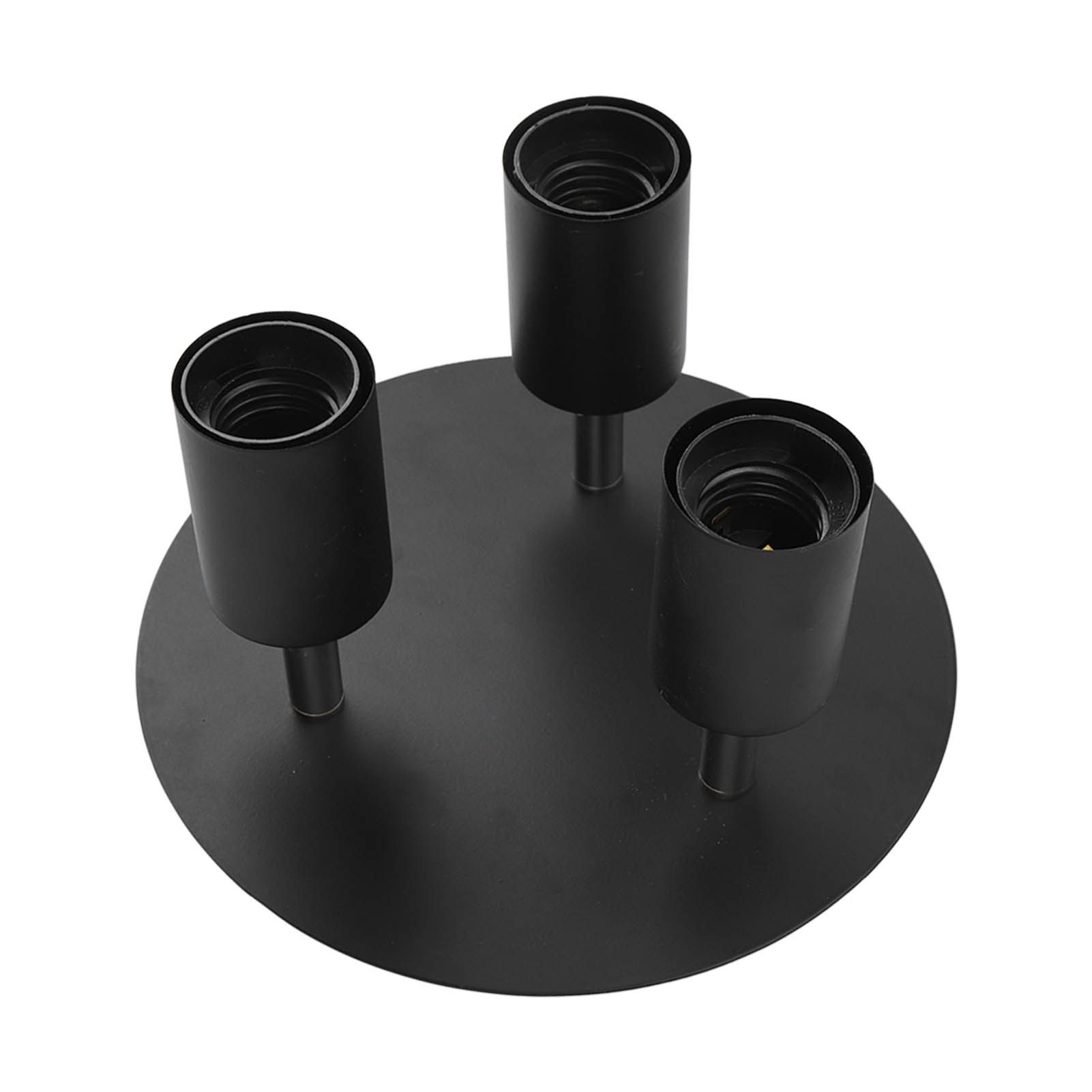 Ceiling Spotlight Holder 3 Head Rotating Lamp Base Ceiling Lamp Holder E27 Track Light Holder for Kitchen Bedroom 85‑265V - Image 2