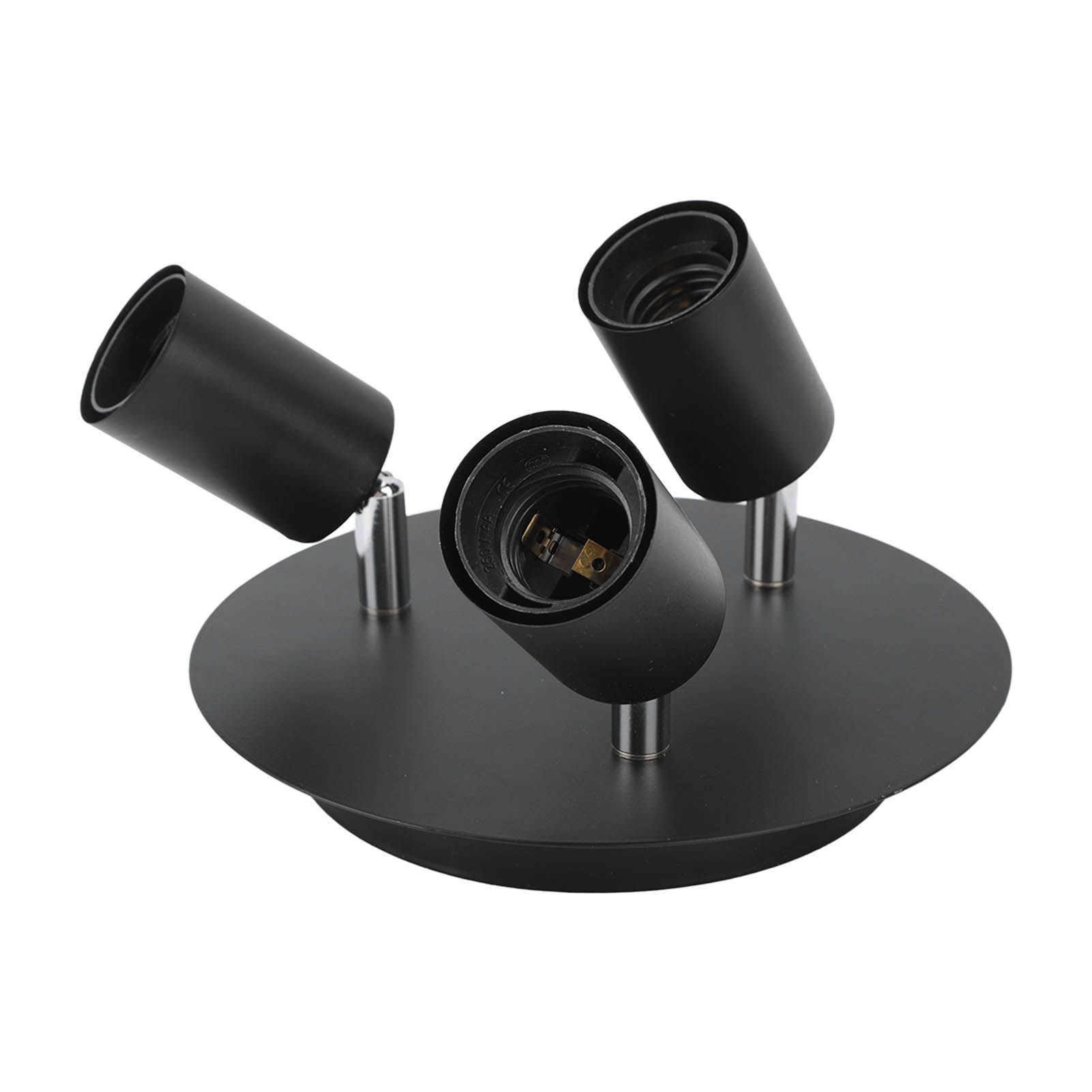 Ceiling Spotlight Holder 3 Head Rotating Lamp Base Ceiling Lamp Holder E27 Track Light Holder for Kitchen Bedroom 85‑265V - Image 4