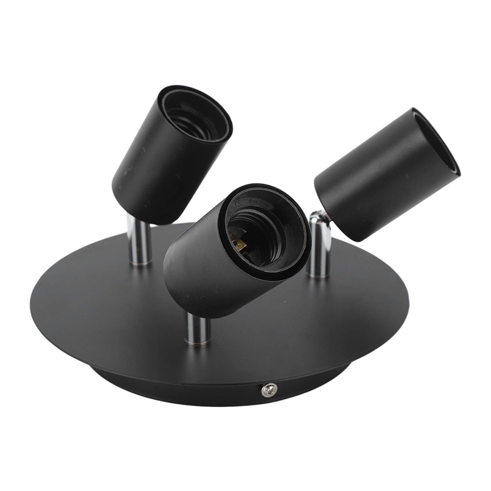 Ceiling Spotlight Holder 3 Head Rotating Lamp Base Ceiling Lamp Holder E27 Track Light Holder for Kitchen Bedroom 85‑265V - Image 5
