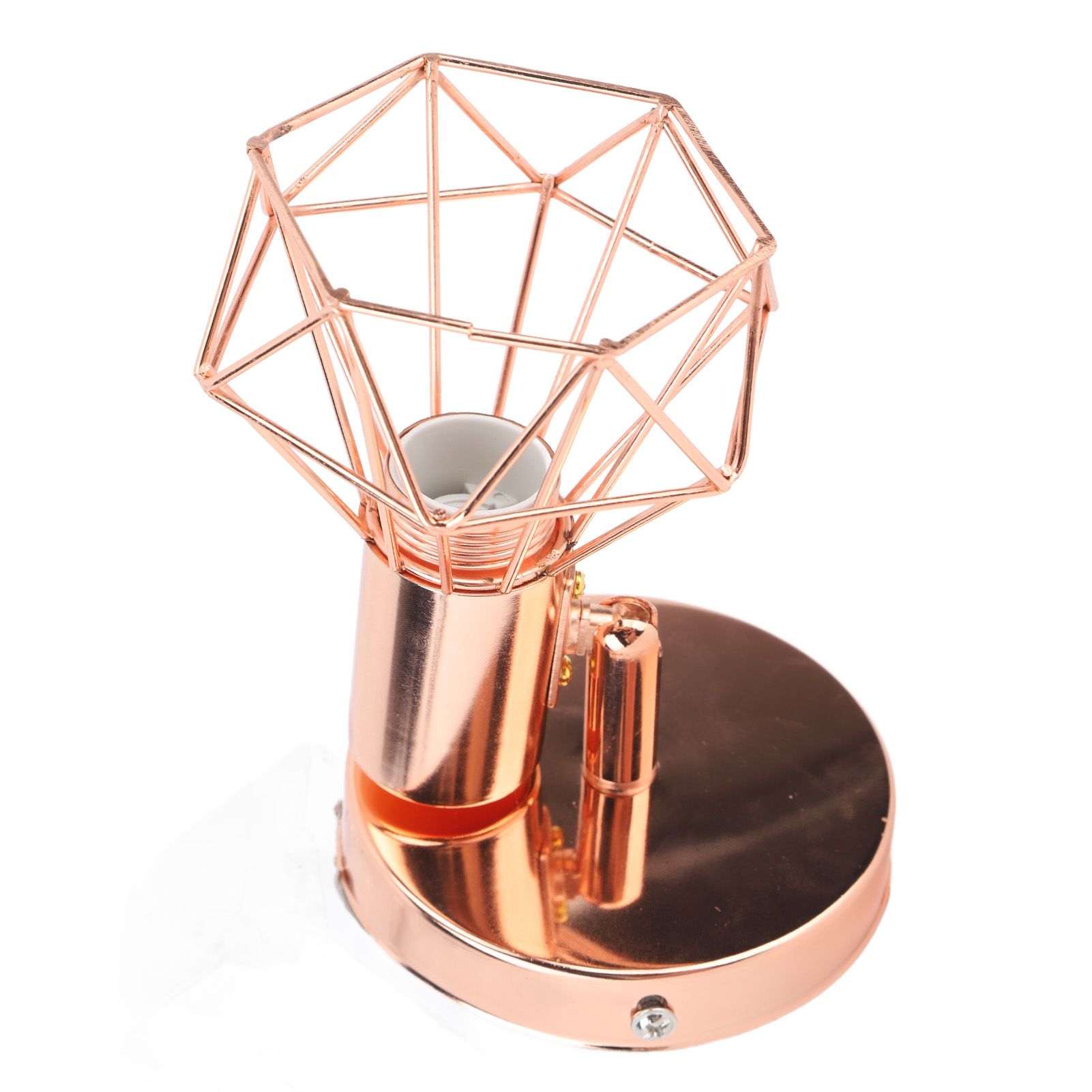 Swing Arm Wall Lamp 350 Degree Rotary Cage Shade Iron E14 Wall Lamp Holder for Rose Gold 85‑265V - Image 6