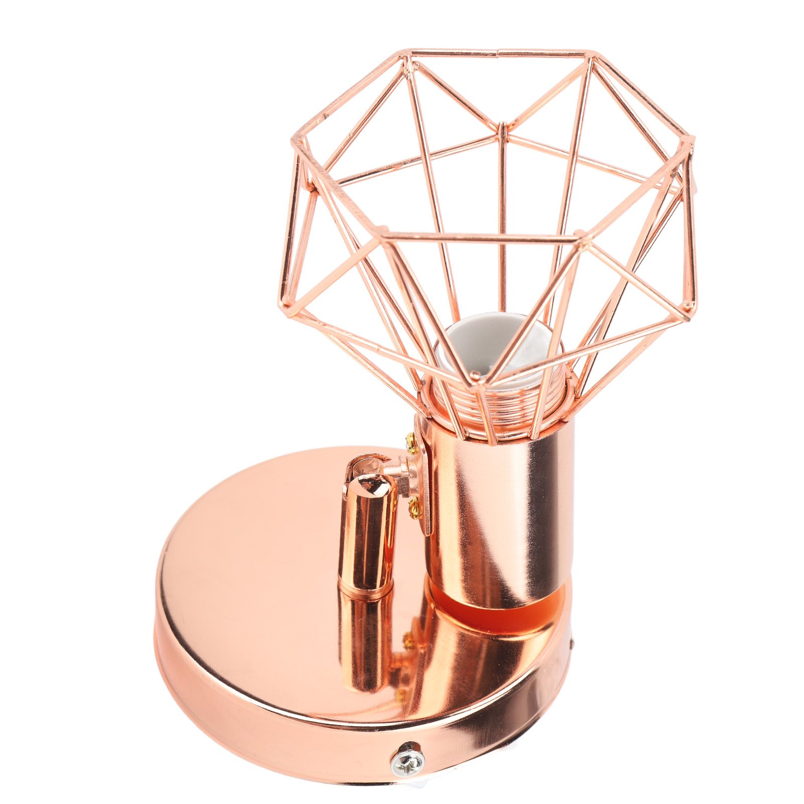 Swing Arm Wall Lamp 350 Degree Rotary Cage Shade Iron E14 Wall Lamp Holder for Rose Gold 85‑265V - Image 7