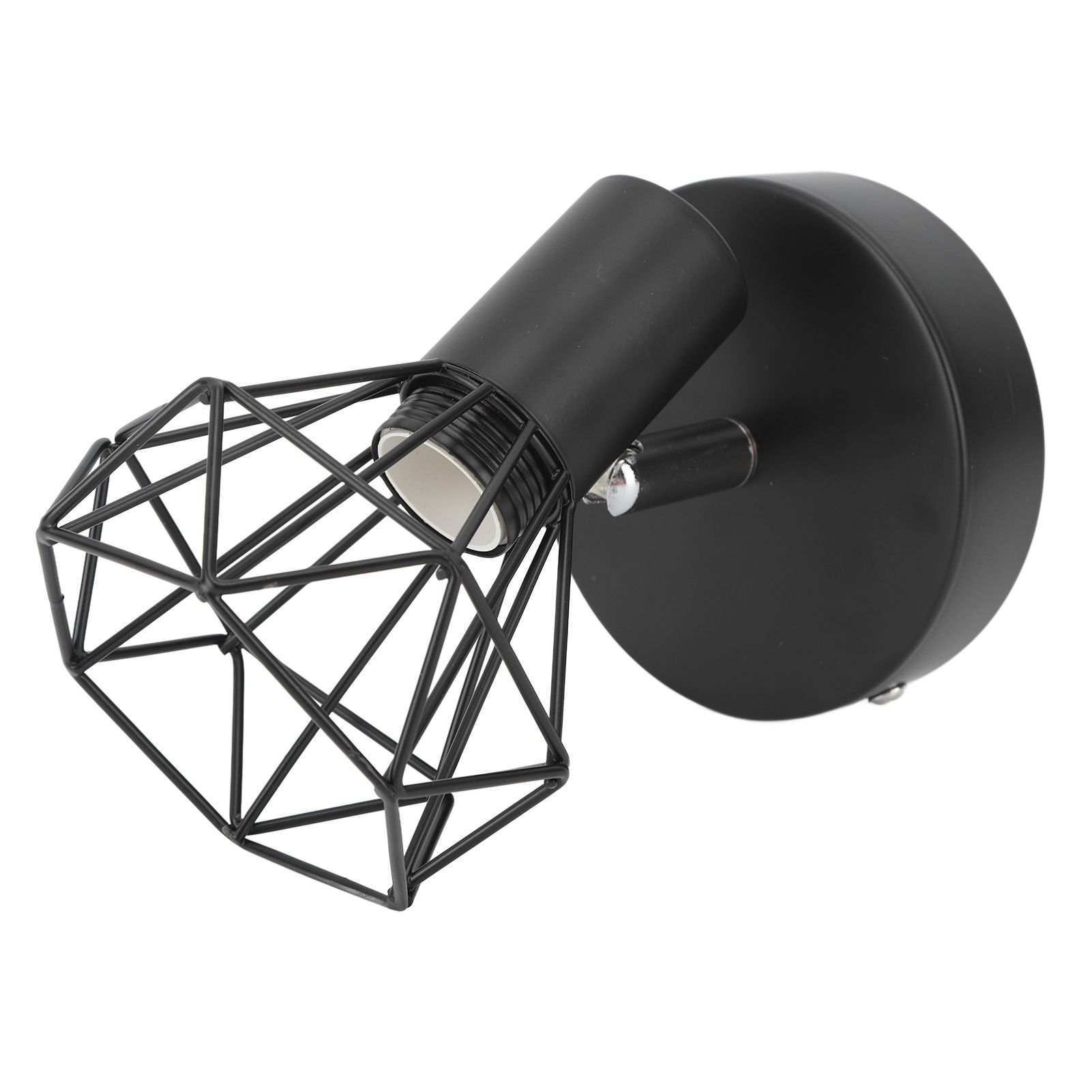 Adjustable Lamp Holder Industrial Black E14 Wall Mounted Light Bulb Holder for Bedside Reading Study Light - Image 5