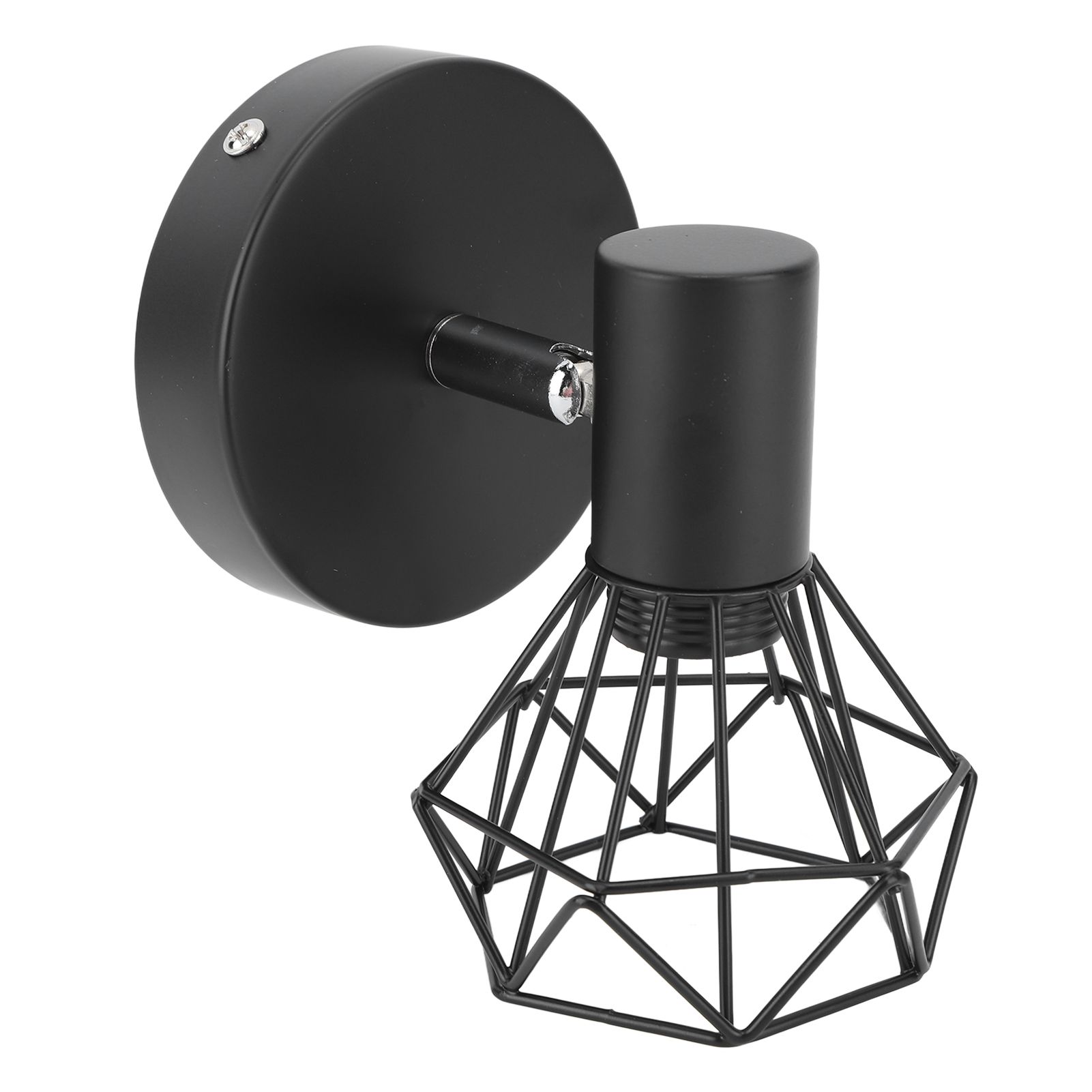 Adjustable Lamp Holder Industrial Black E14 Wall Mounted Light Bulb Holder for Bedside Reading Study Light - Image 7