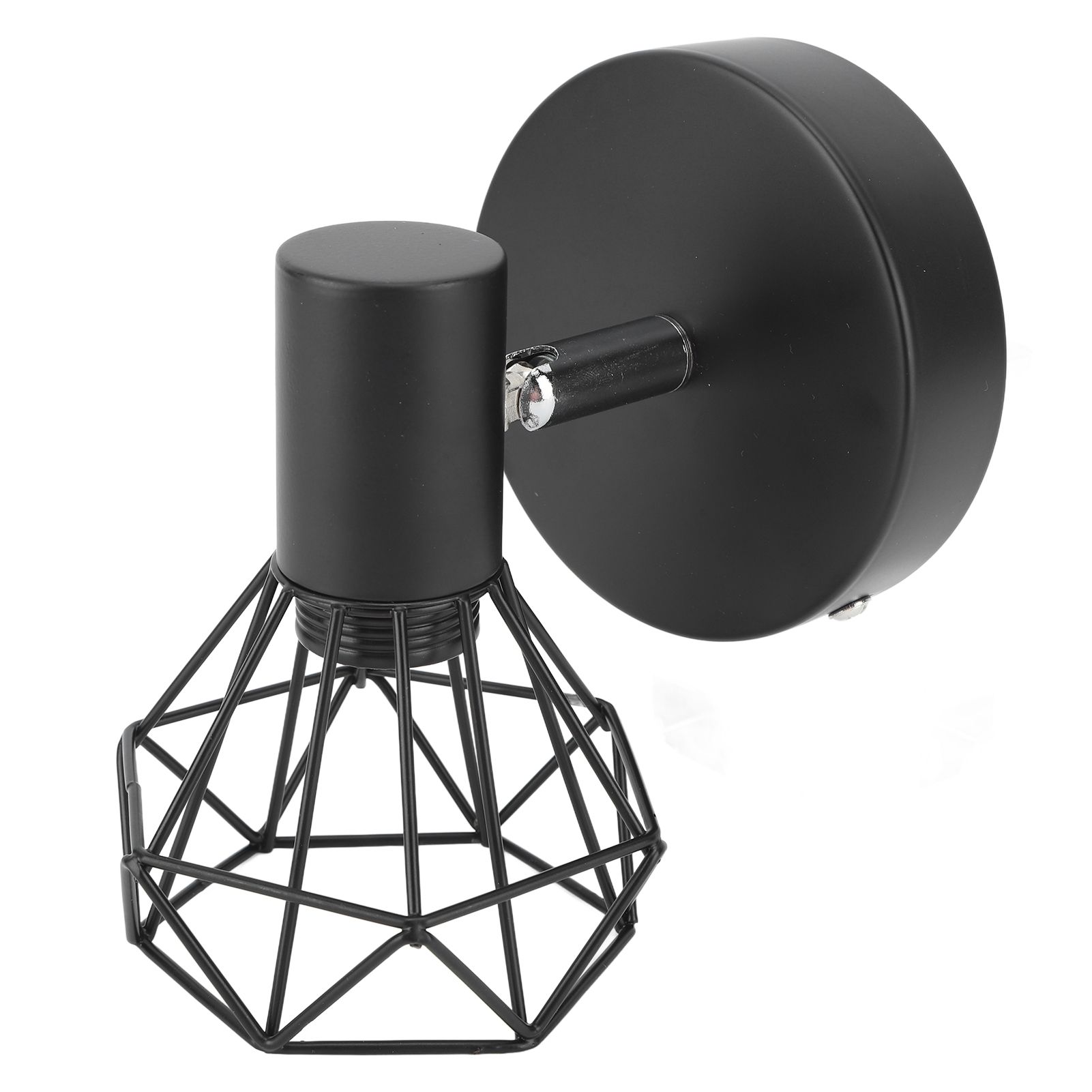 Adjustable Lamp Holder Industrial Black E14 Wall Mounted Light Bulb Holder for Bedside Reading Study Light - Image 8