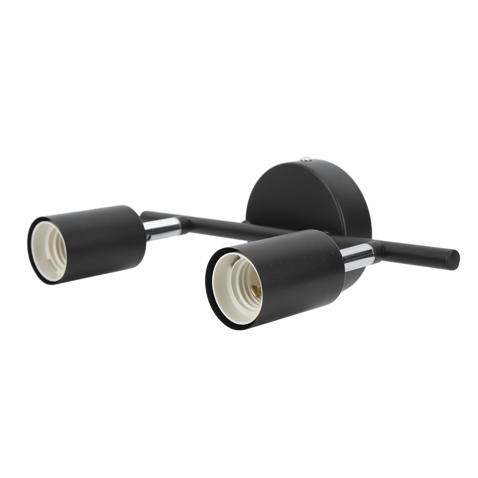 Flush Mount Ceiling Track Light Holder 2 Light Rotating Adjustable Lampholder for E27 Bulb LED Bulbs - Image 8