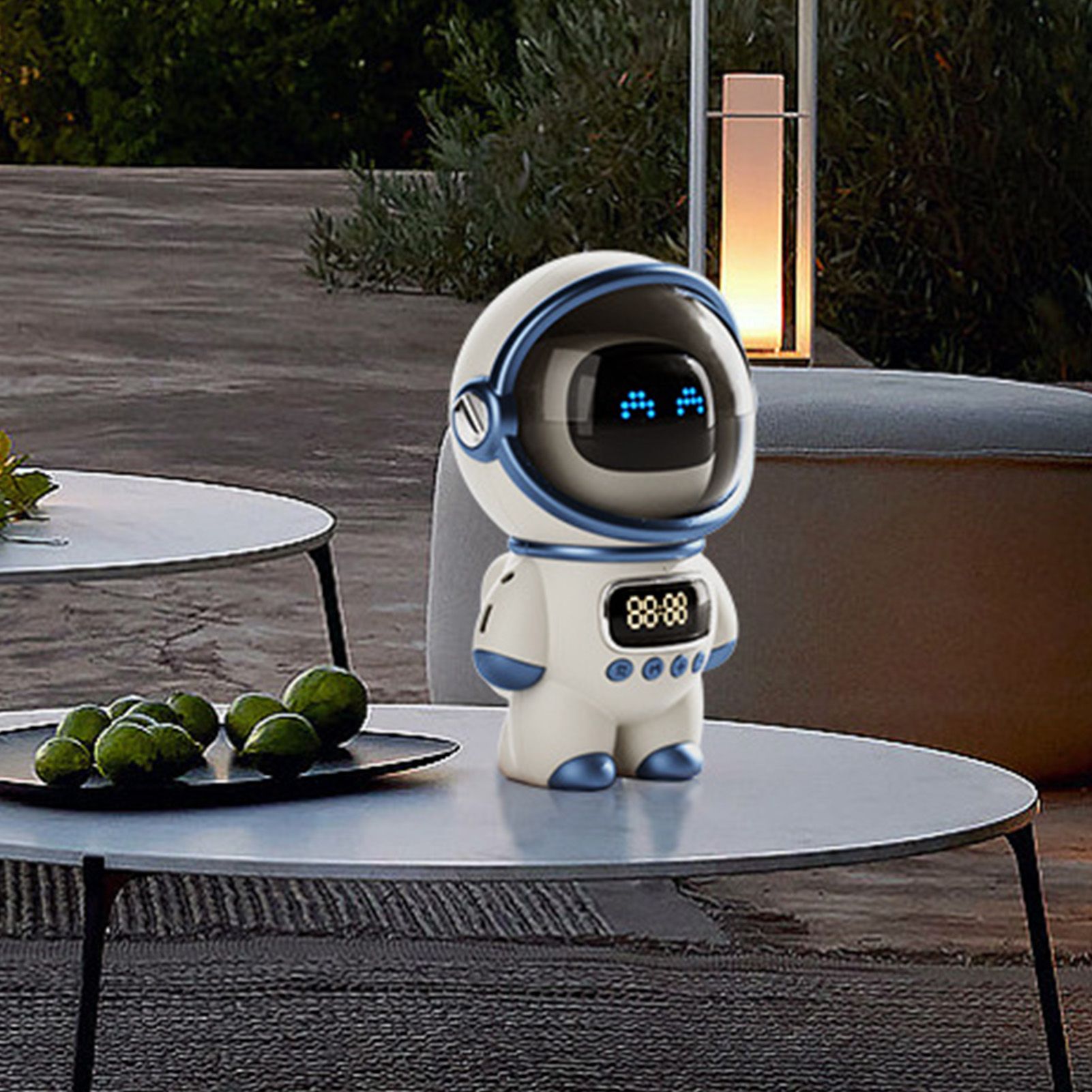 The Astronaut Speaker AI Intelligent Voice Bluetooth Speaker Clock Small Night Light Birthday Gift White - Image 6