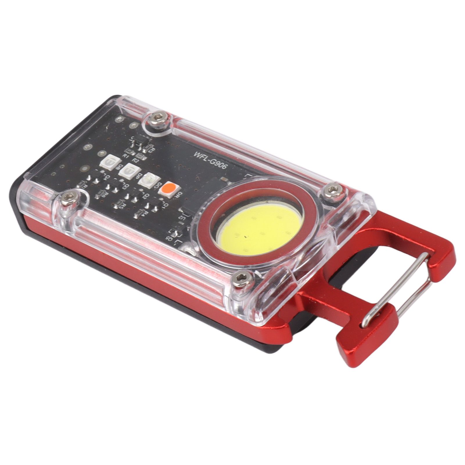 800LM COB Keychain Work Light Rechargeable Mini LED Flashlightht Outdoor Flashlight Bottle Opener Signal Light K45 Red - Image 2