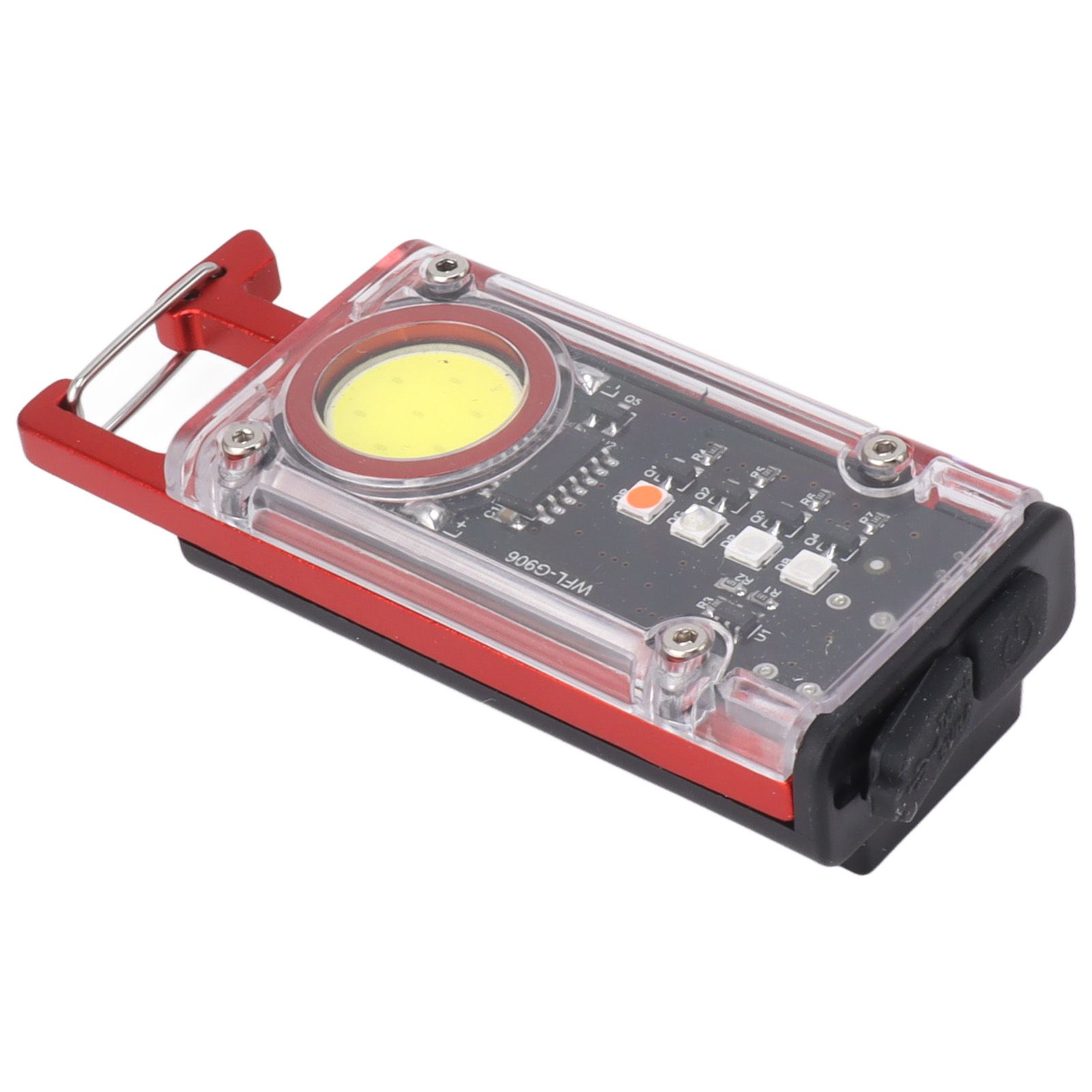 800LM COB Keychain Work Light Rechargeable Mini LED Flashlightht Outdoor Flashlight Bottle Opener Signal Light K45 Red - Image 3