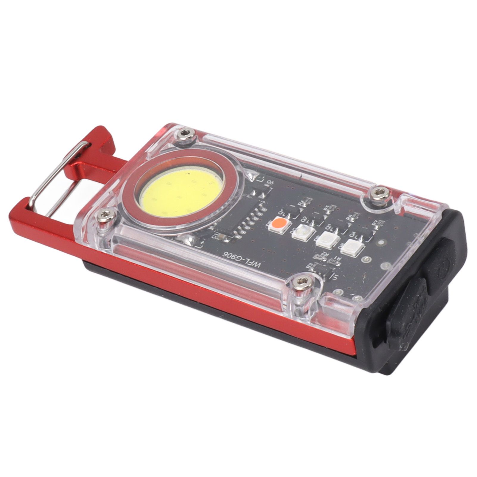800LM COB Keychain Work Light Rechargeable Mini LED Flashlightht Outdoor Flashlight Bottle Opener Signal Light K45 Red - Image 4
