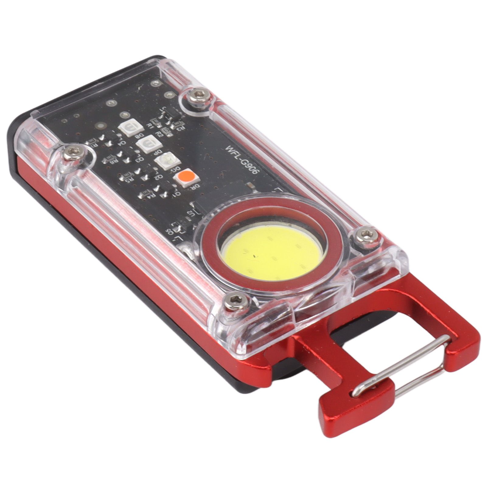 800LM COB Keychain Work Light Rechargeable Mini LED Flashlightht Outdoor Flashlight Bottle Opener Signal Light K45 Red - Image 5