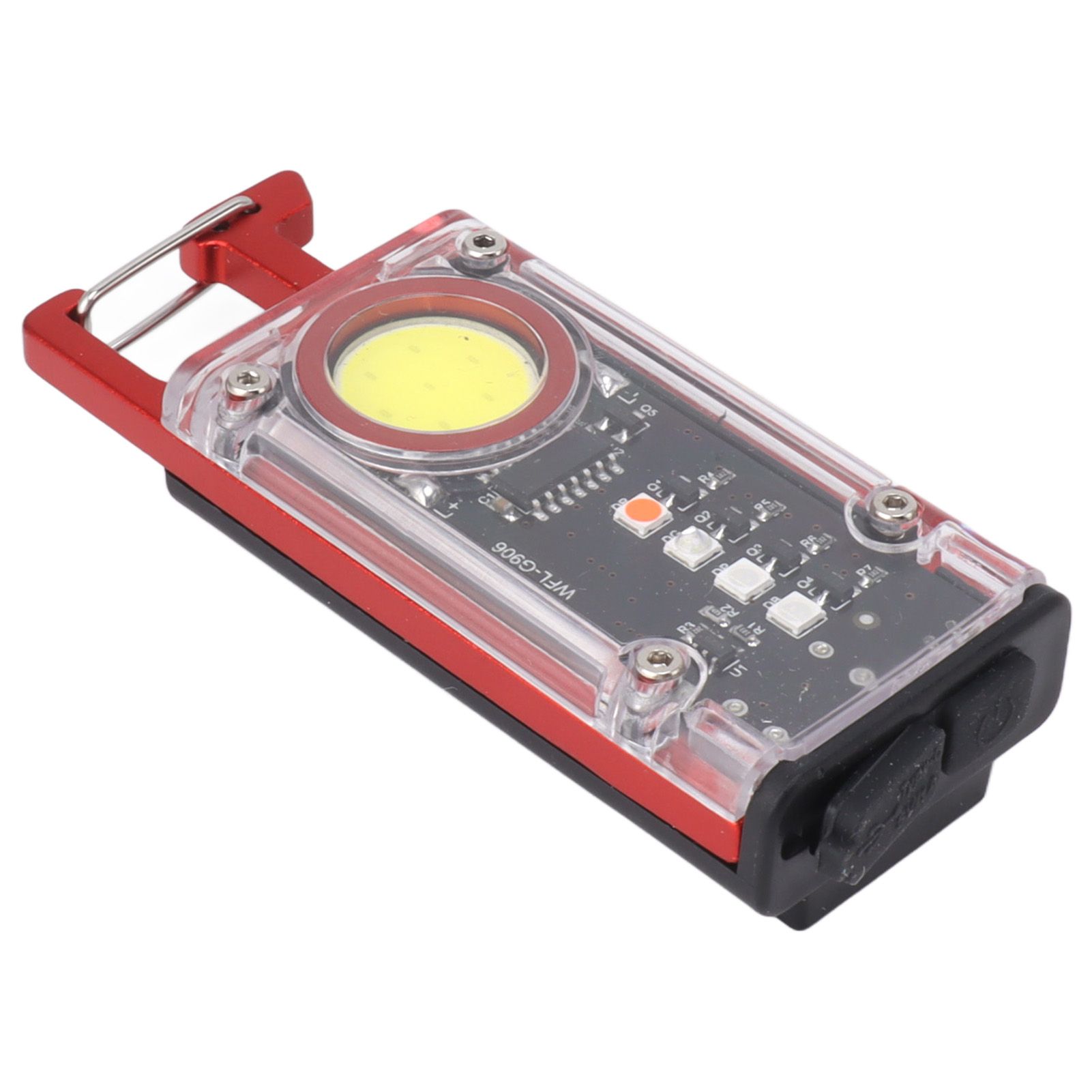 800LM COB Keychain Work Light Rechargeable Mini LED Flashlightht Outdoor Flashlight Bottle Opener Signal Light K45 Red - Image 7