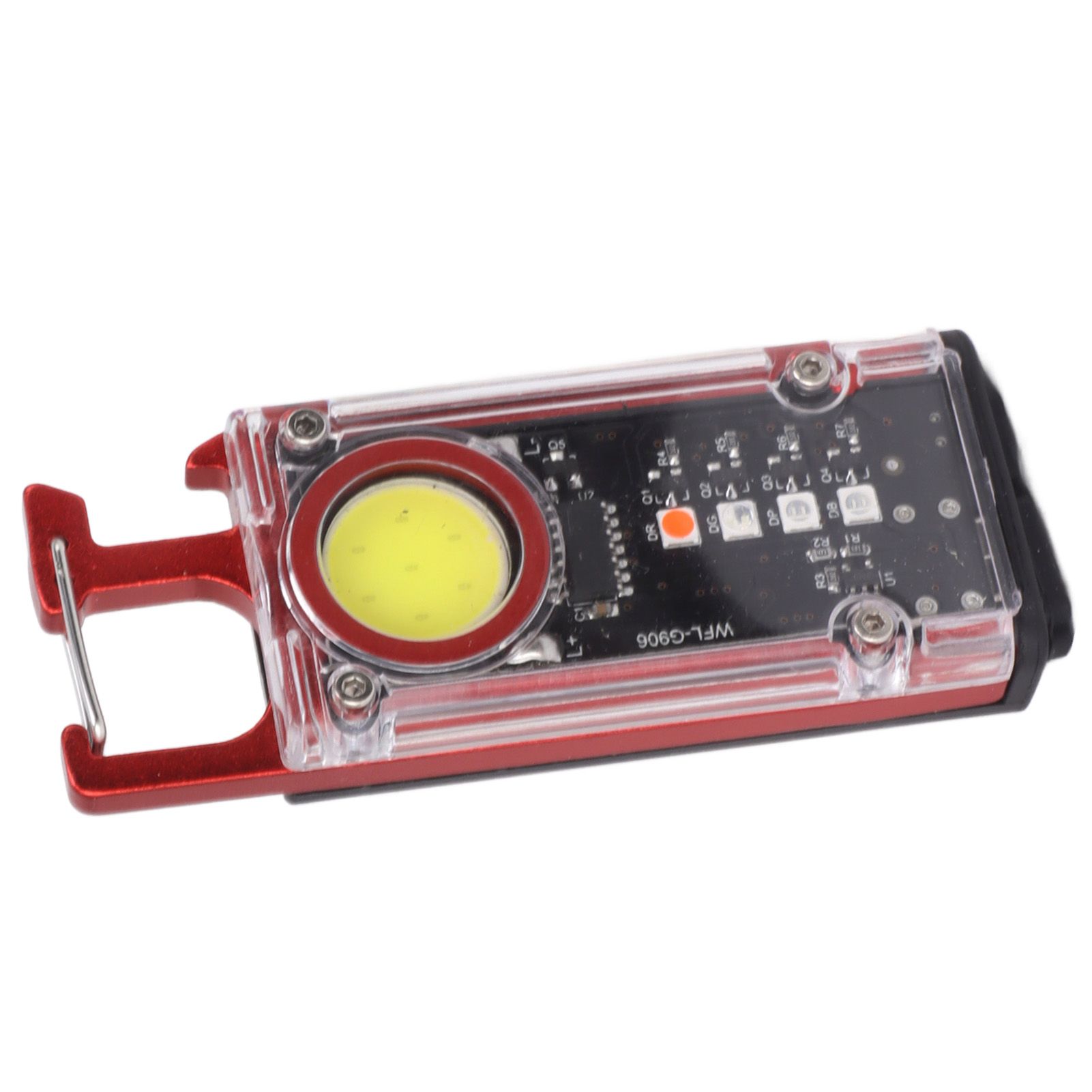 800LM COB Keychain Work Light Rechargeable Mini LED Flashlightht Outdoor Flashlight Bottle Opener Signal Light K45 Red - Image 8